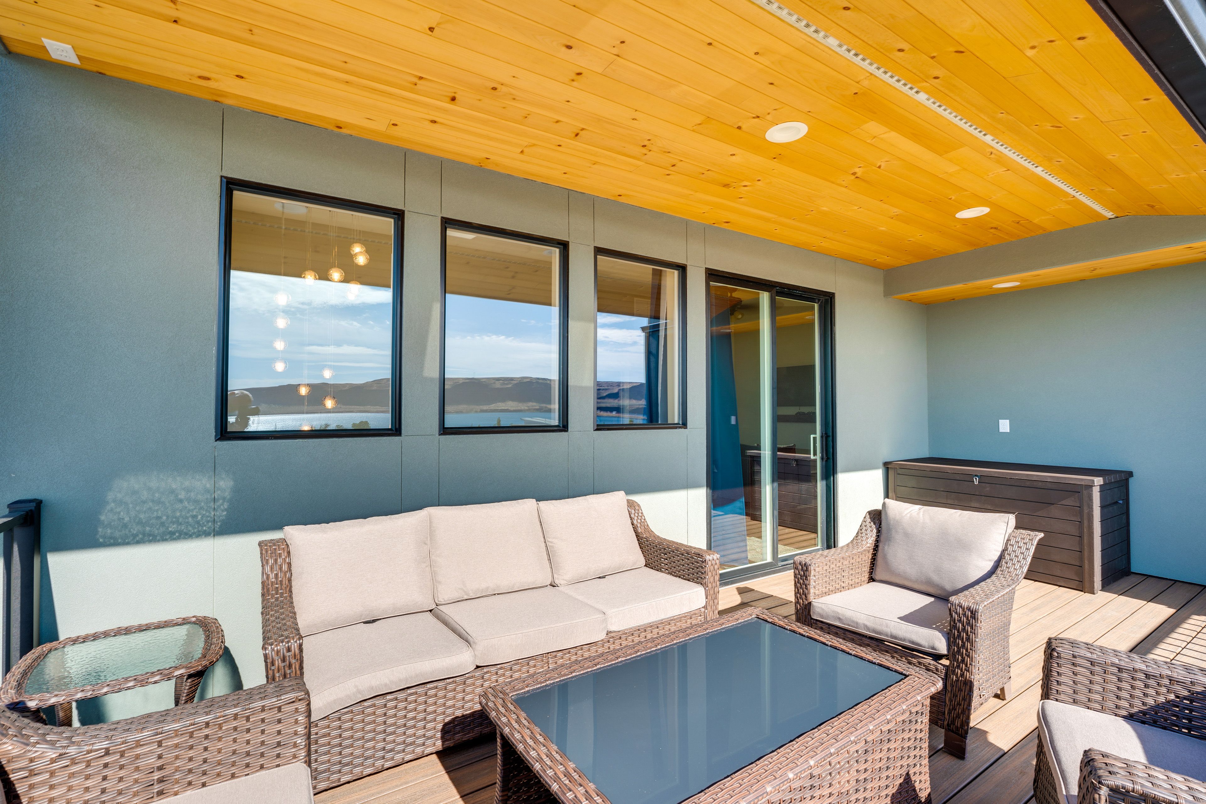 Furnished Balcony | Lake & Mountain Views
