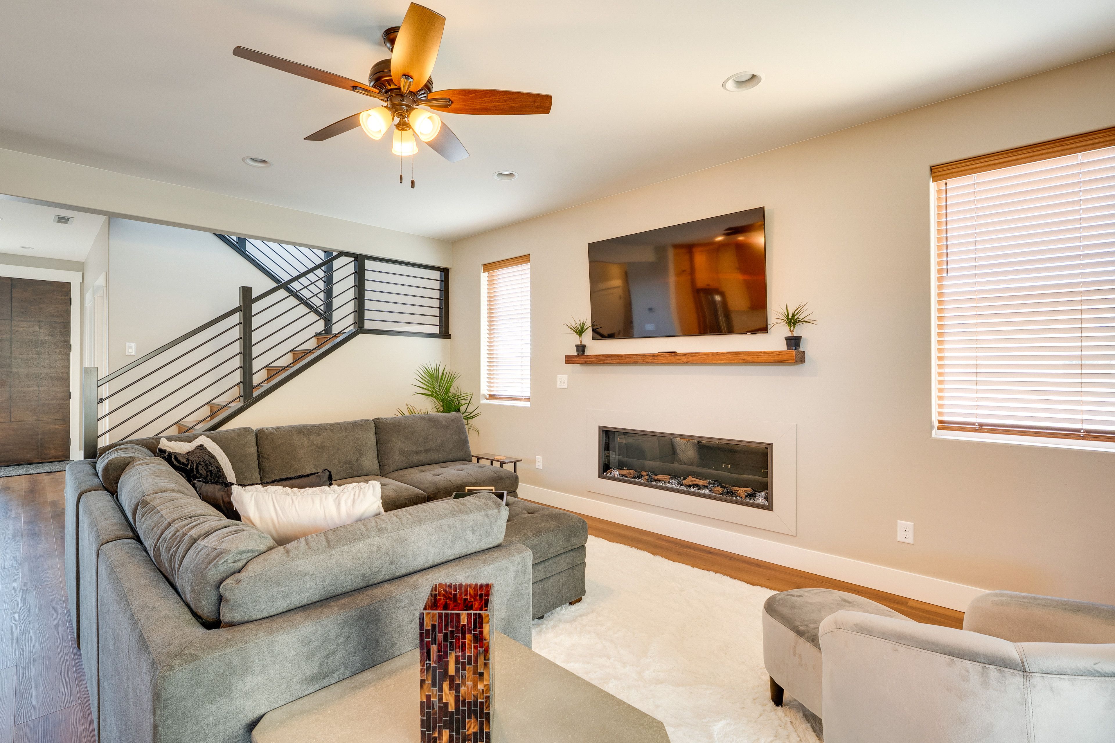 Living Room | 1st Floor | Smart TV | Electric Fireplace