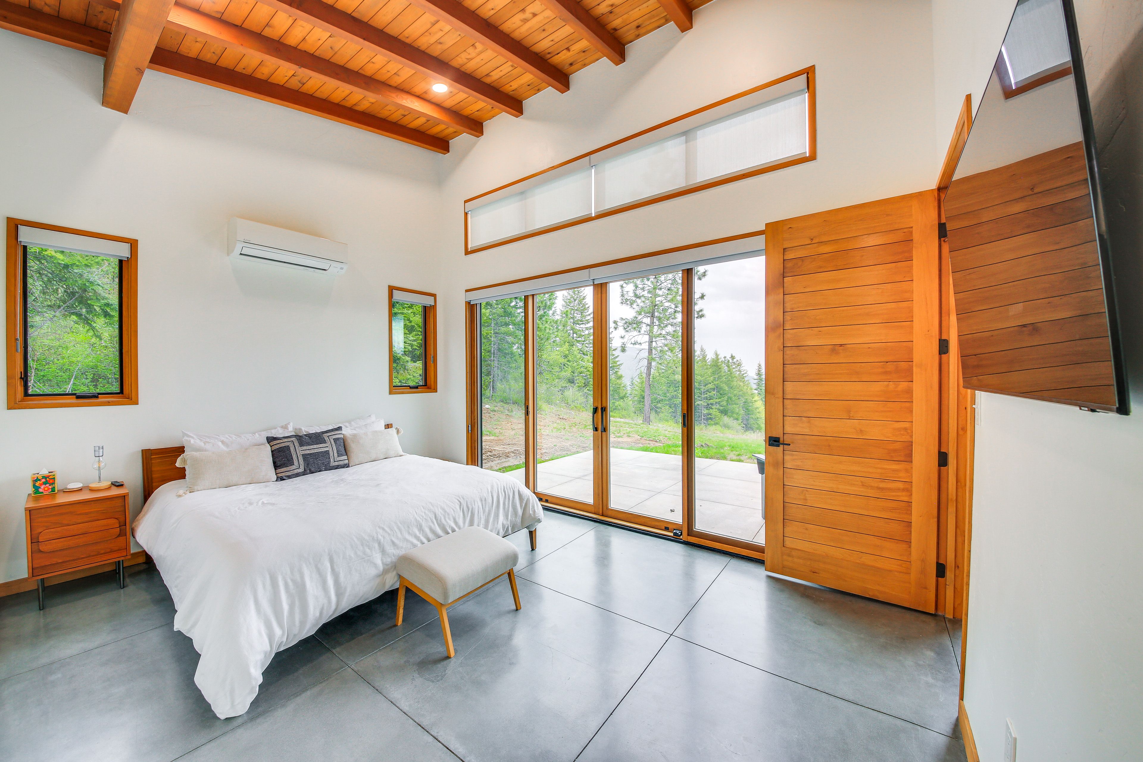 Bedroom 1 | King Bed | Flat-Screen TV w/ Cable | Mini-Split A/C