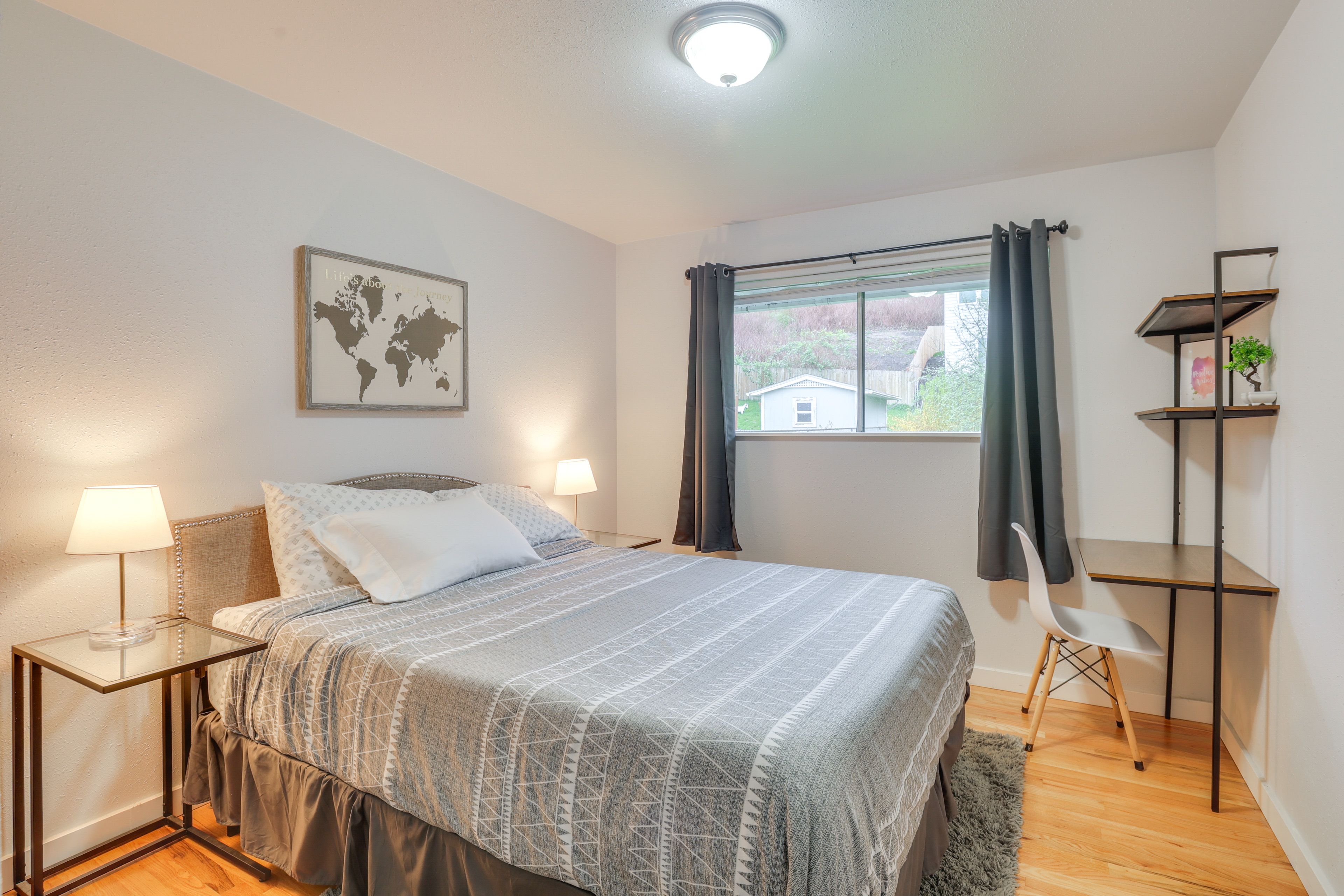 Bedroom 2 | Main Level | Queen Bed | Laptop-Friendly Workspace
