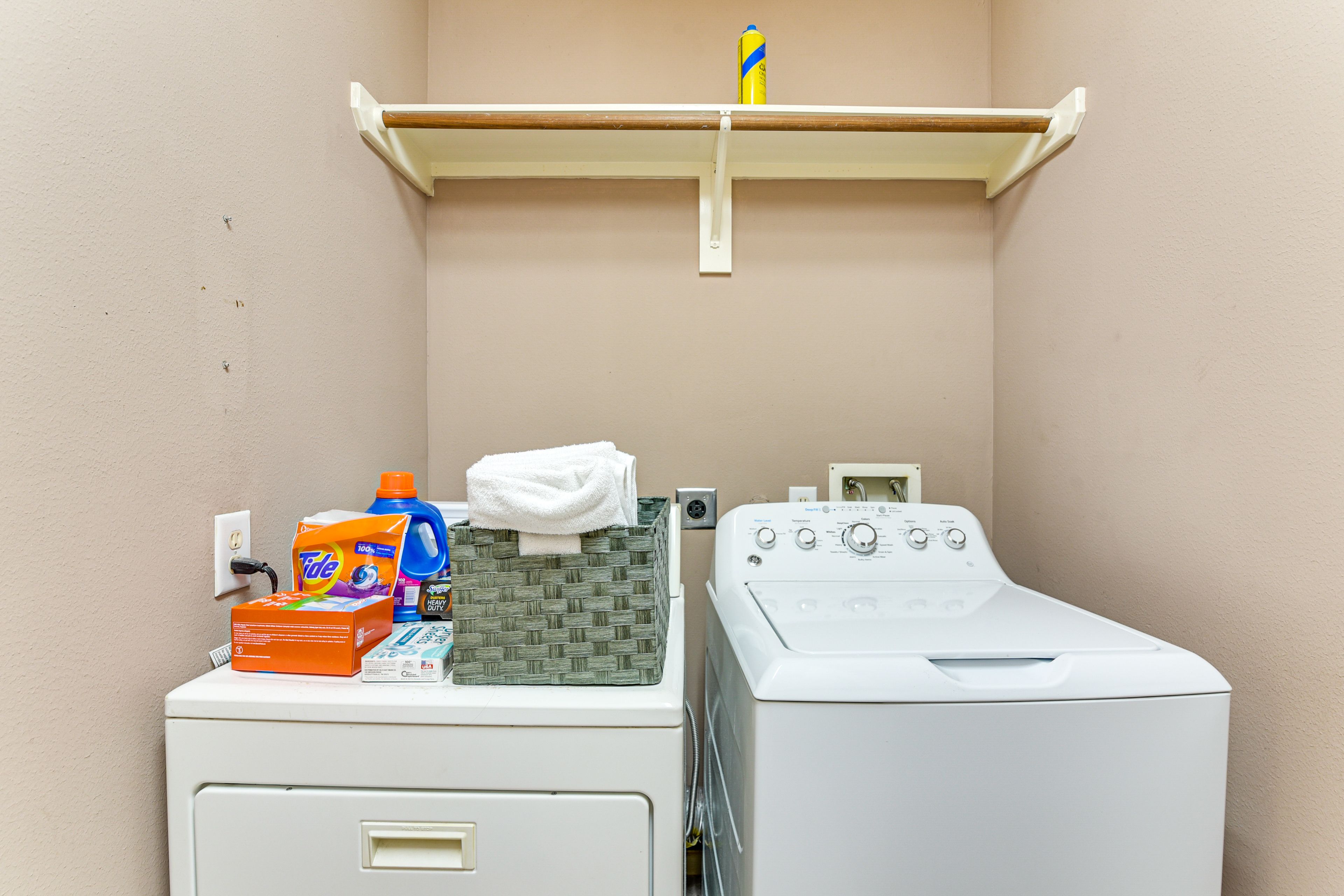 Laundry Area | 1st Floor | Washer/Dryer | Hangers | Iron/Board