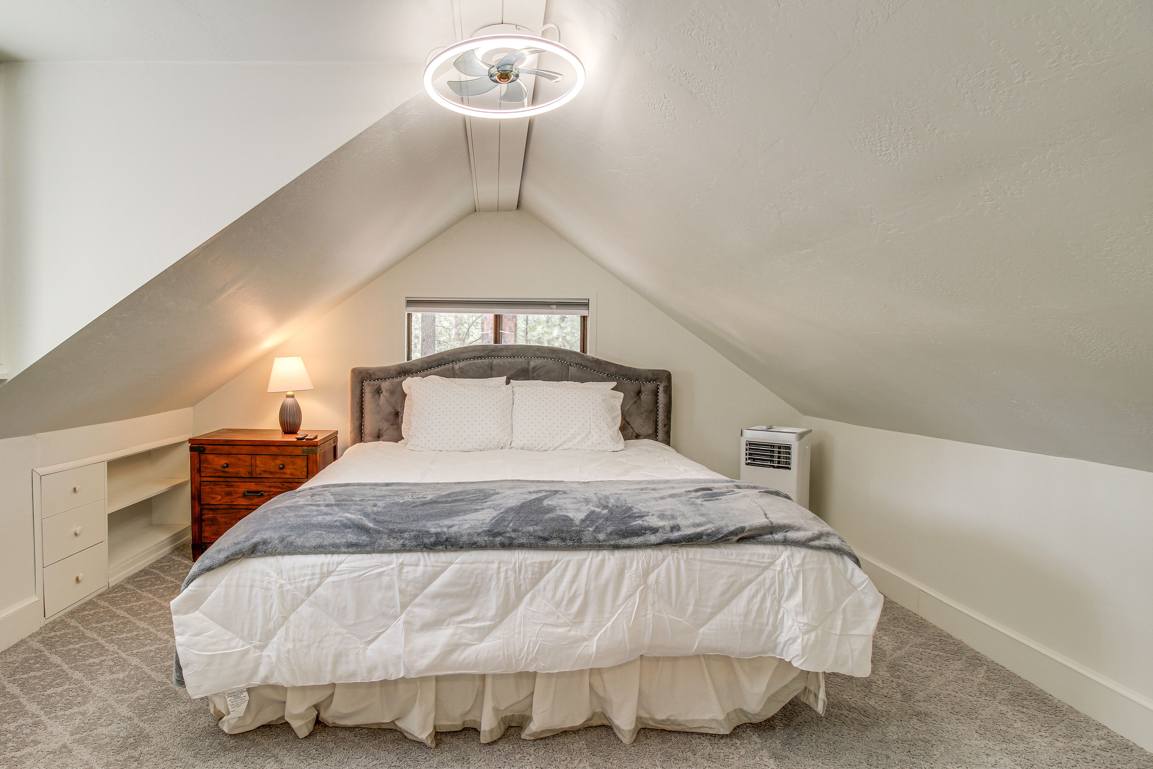 Bedroom 2 | 2nd Floor | King Bed | Portable A/C Unit | Smart TV