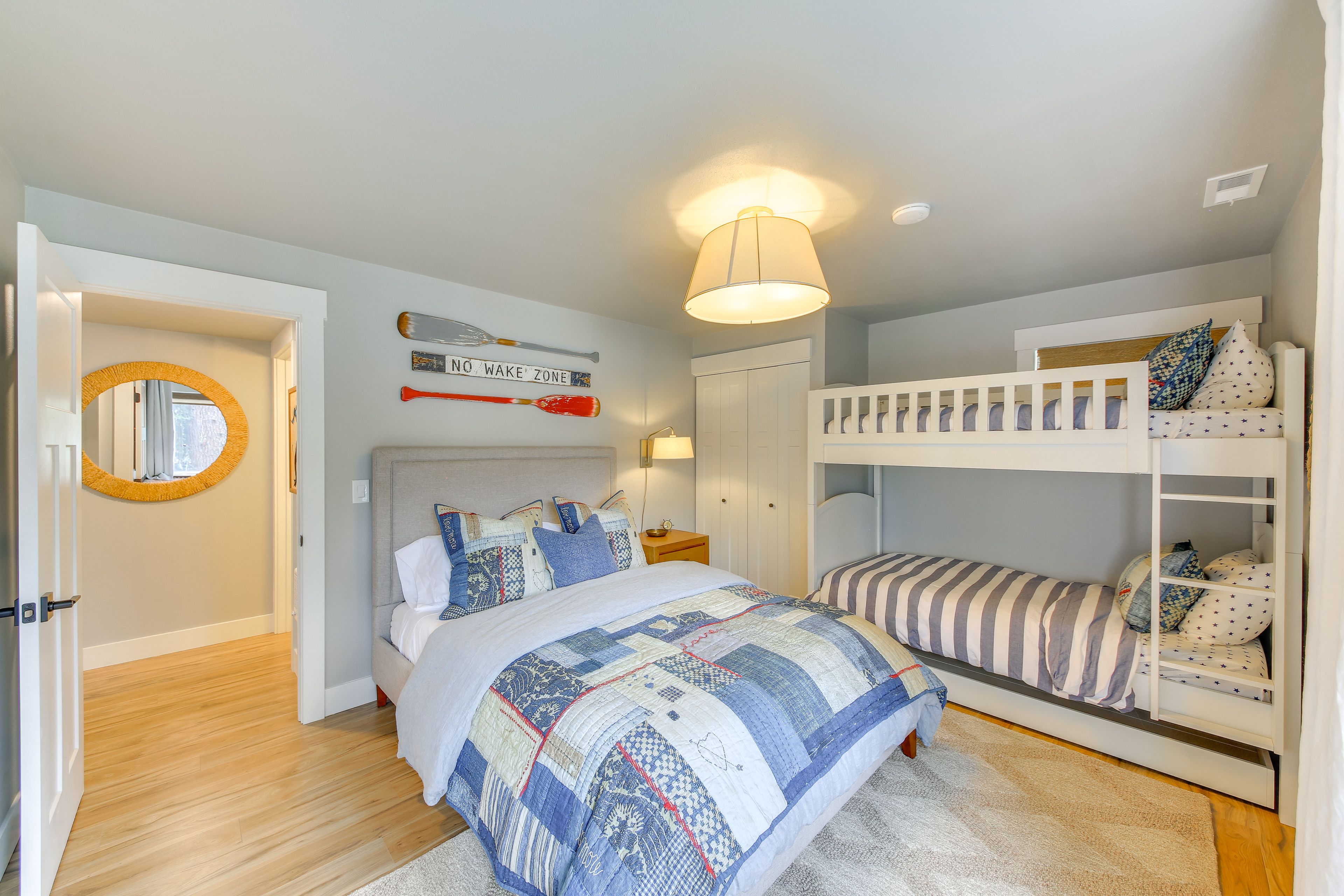 Bedroom 2 | Lower Level | Queen Bed | Twin Bunk Bed