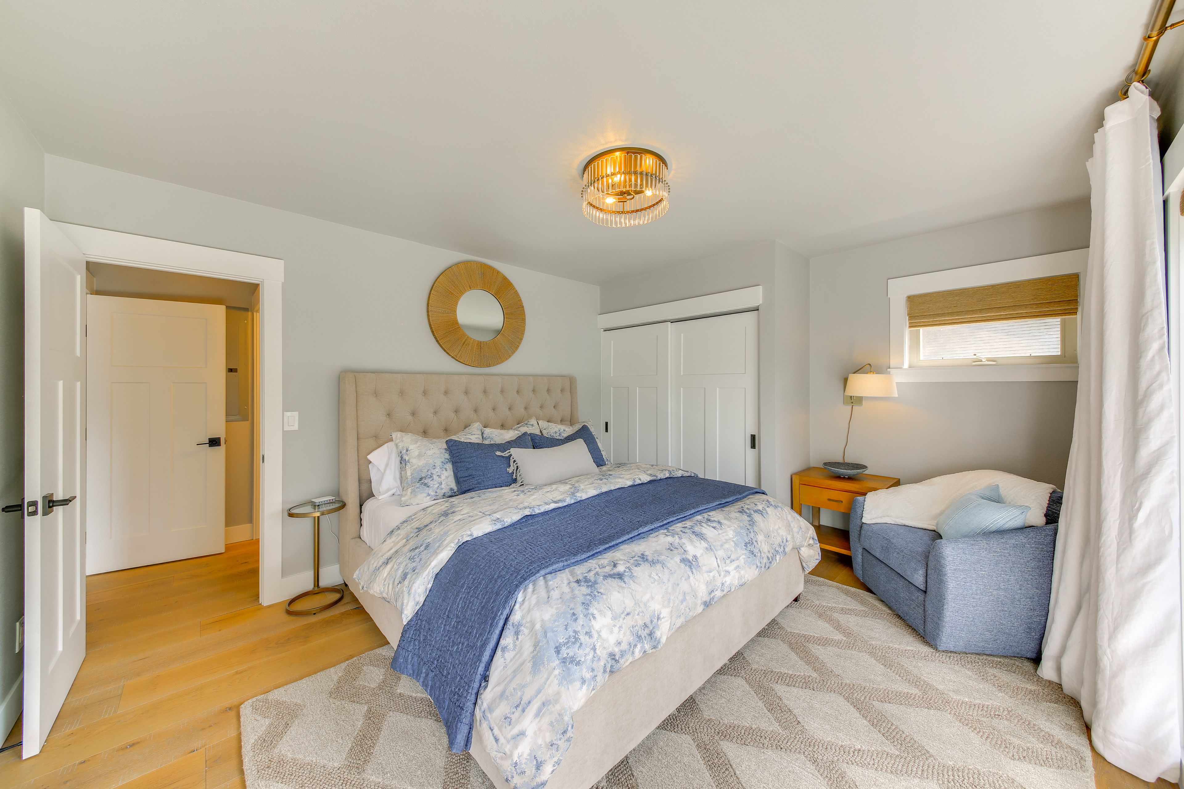 Bedroom 1 | Main Level | King Bed | Linens Provided | Mountain & Lake Views