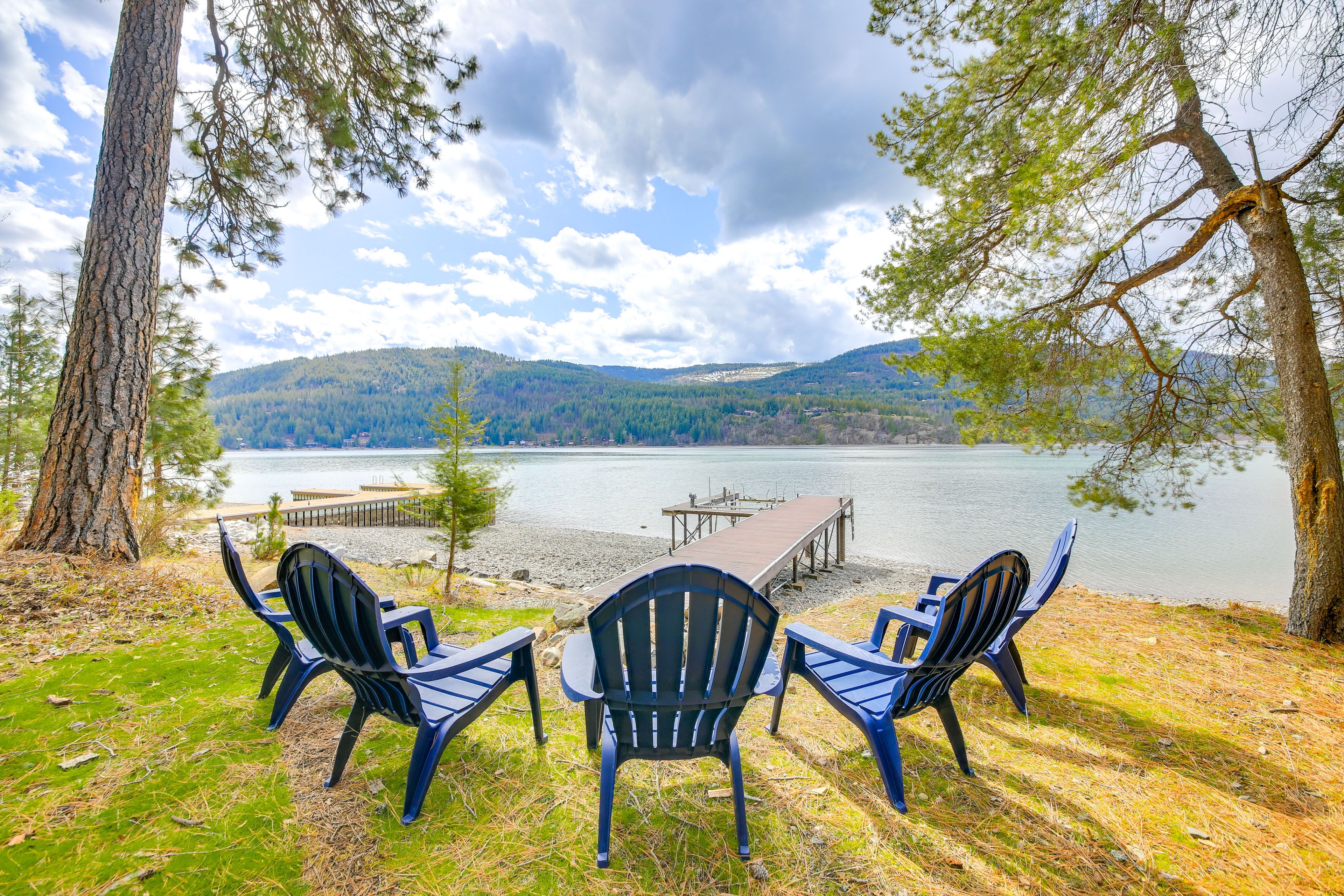 Private Yard | Fire Pit w/ Seating | Lake Access On-Site | Boat Dock