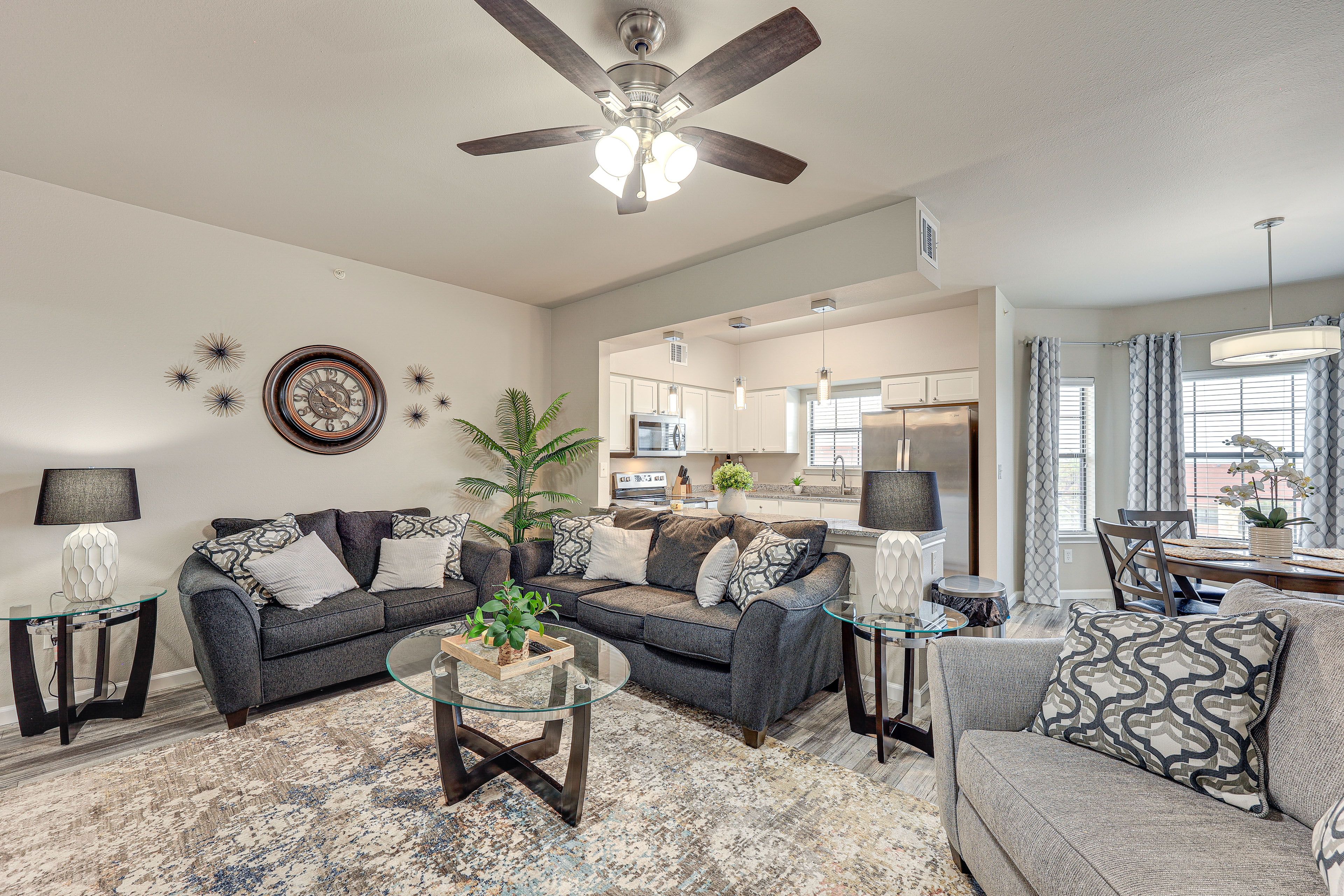 Living Room | Single-Story Unit on 3rd Floor | Central A/C & Heating