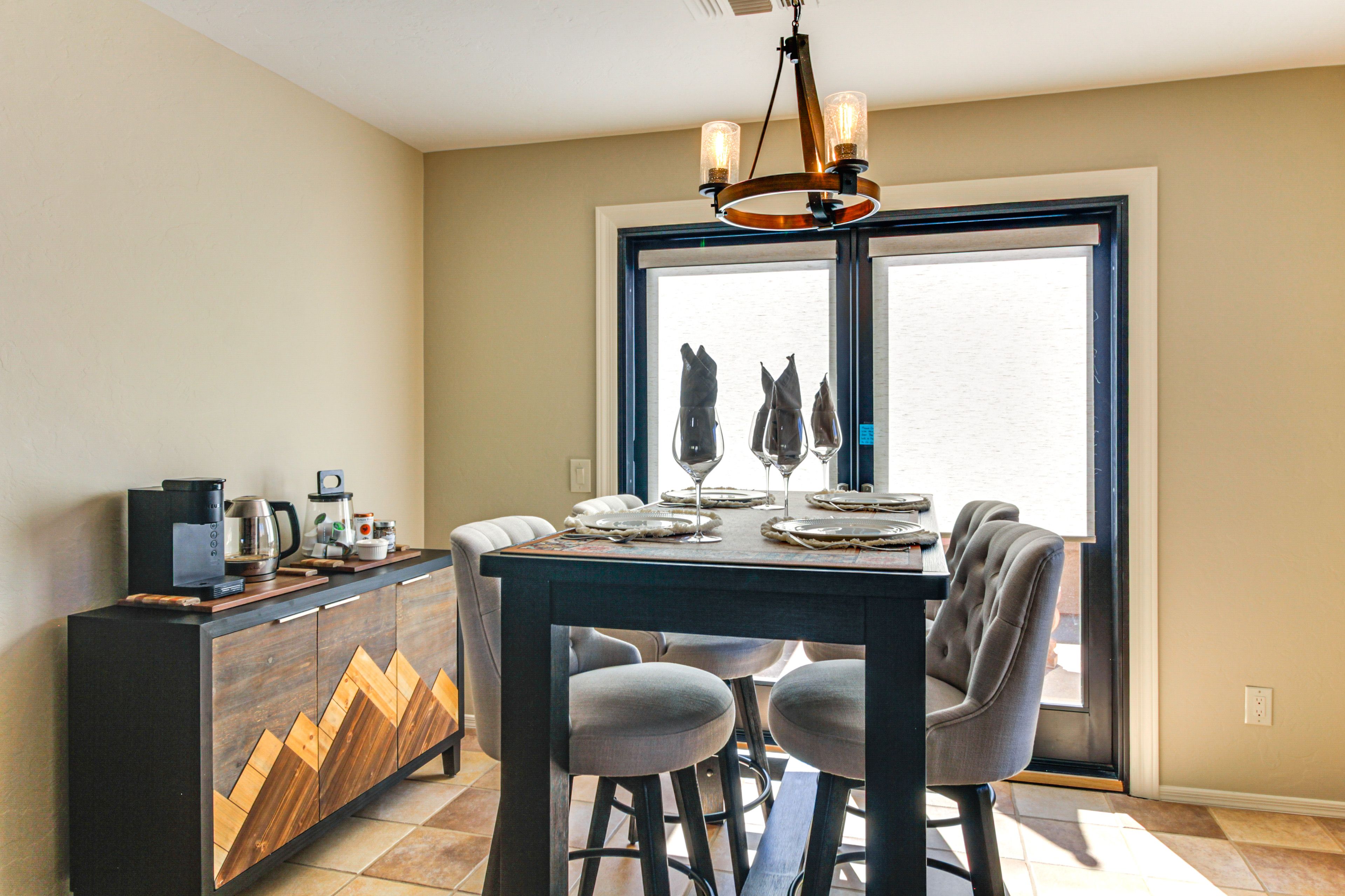 Dining Area | Keurig Coffee Maker | Hot Water Kettle