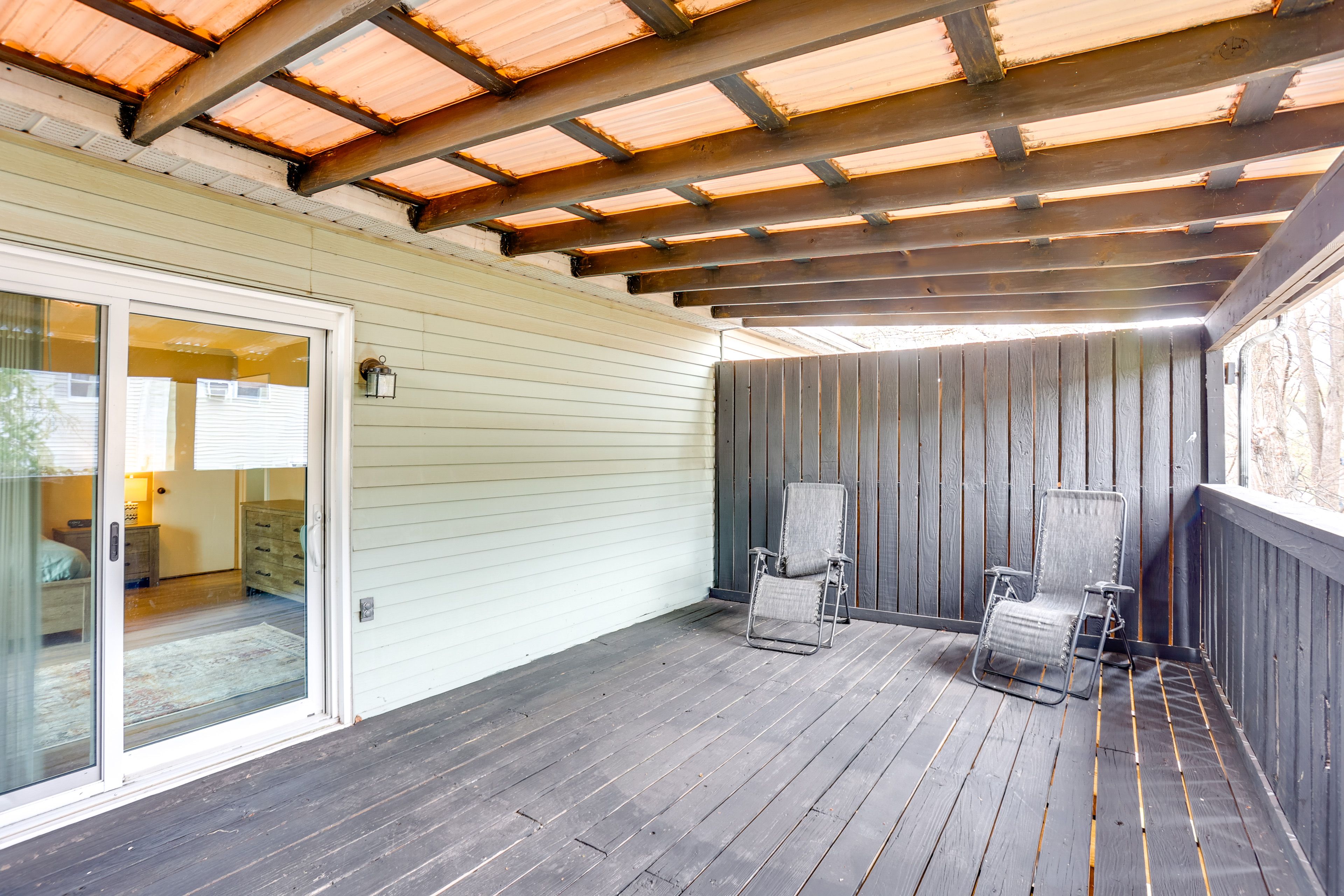 Townhome Exterior | Upper Deck w/ Seating