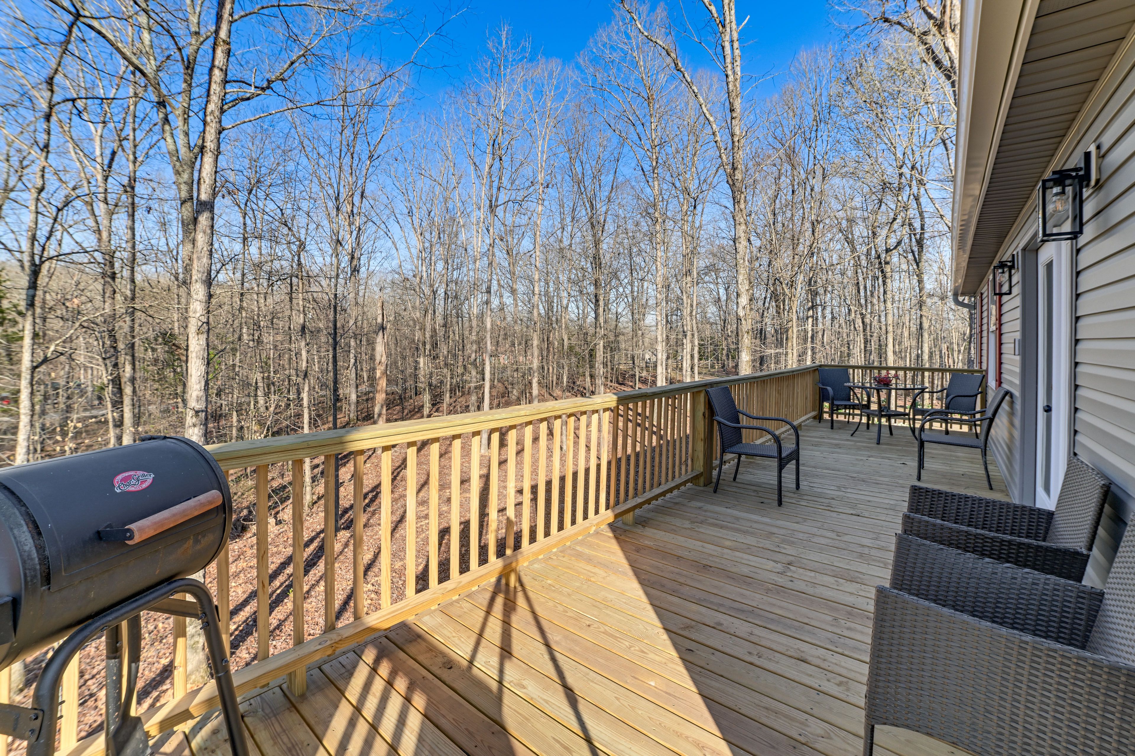 Deck | Charcoal Grill | Sunset Views