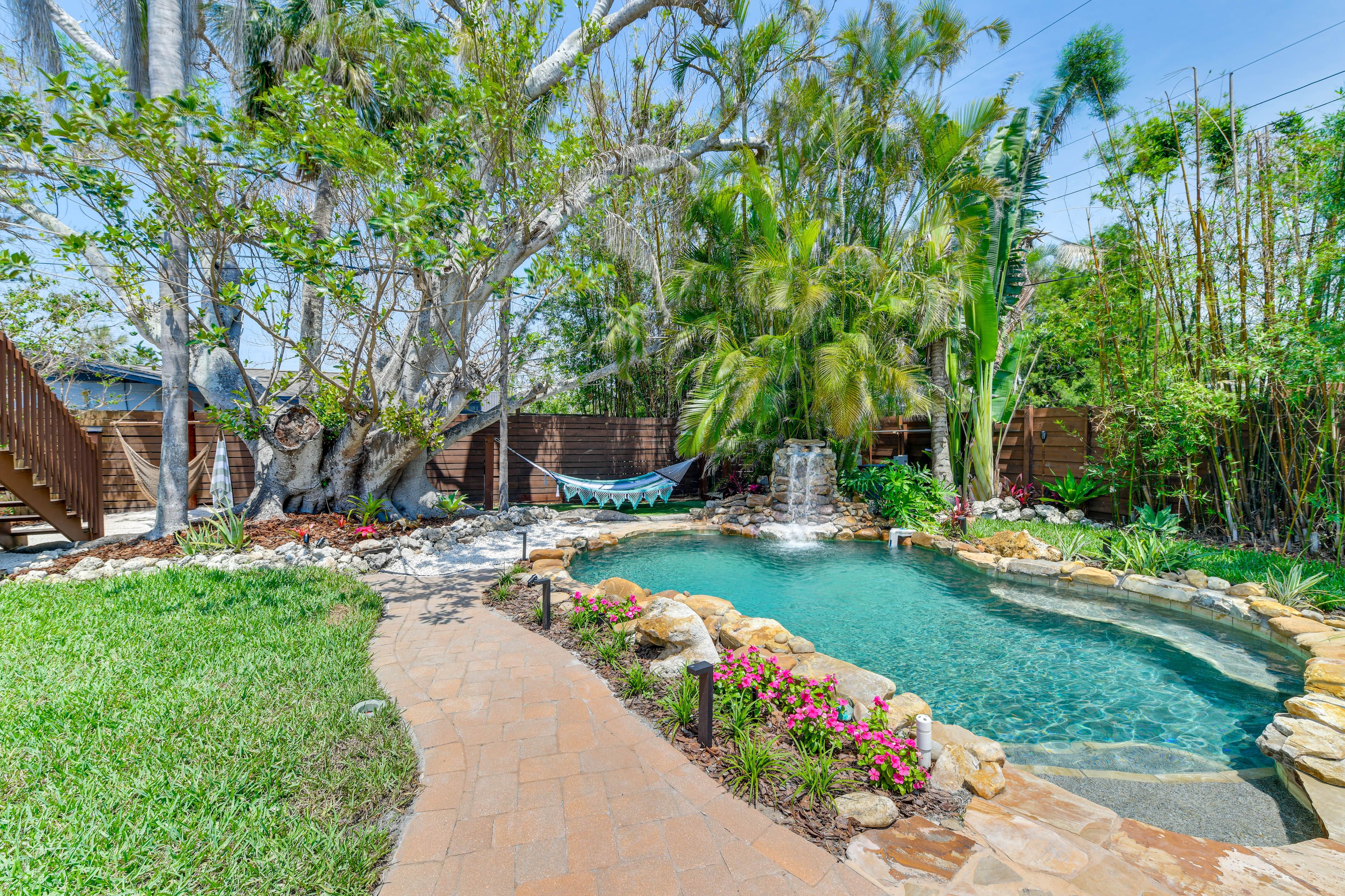 House Exterior | Private Lagoon Pool | Hammock
