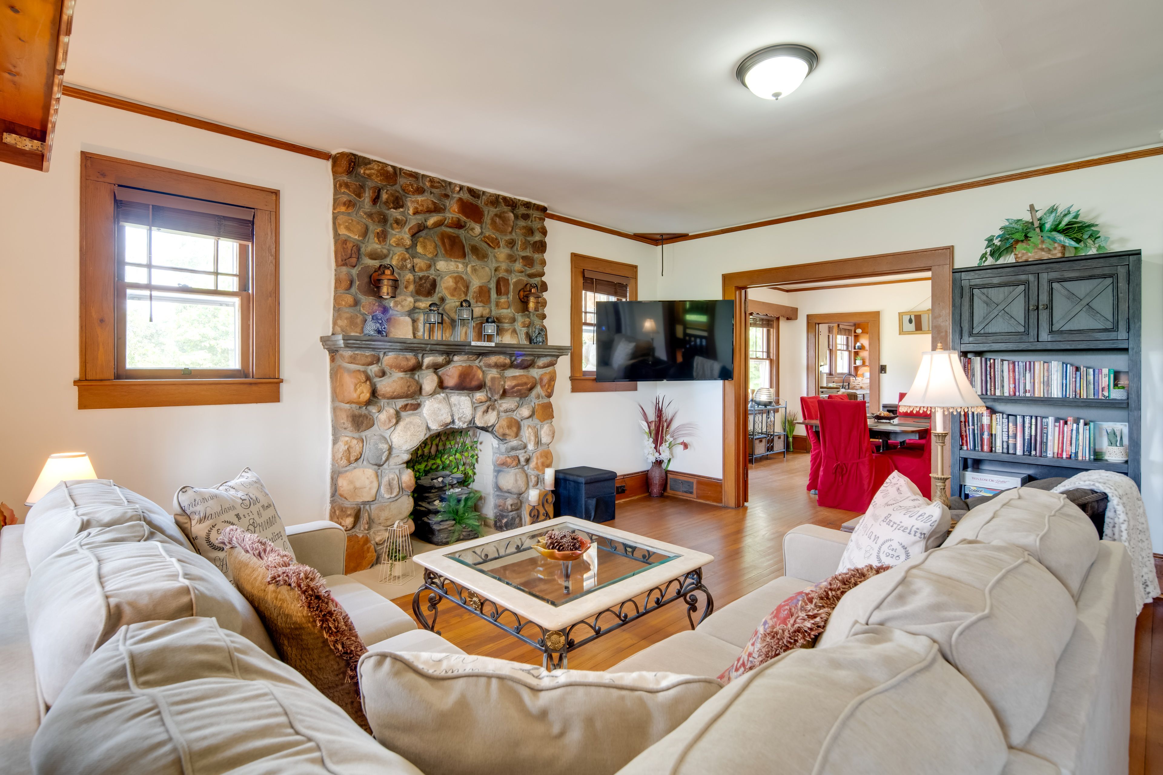 Living Room | Central Heating & A/C | In-Unit Laundry