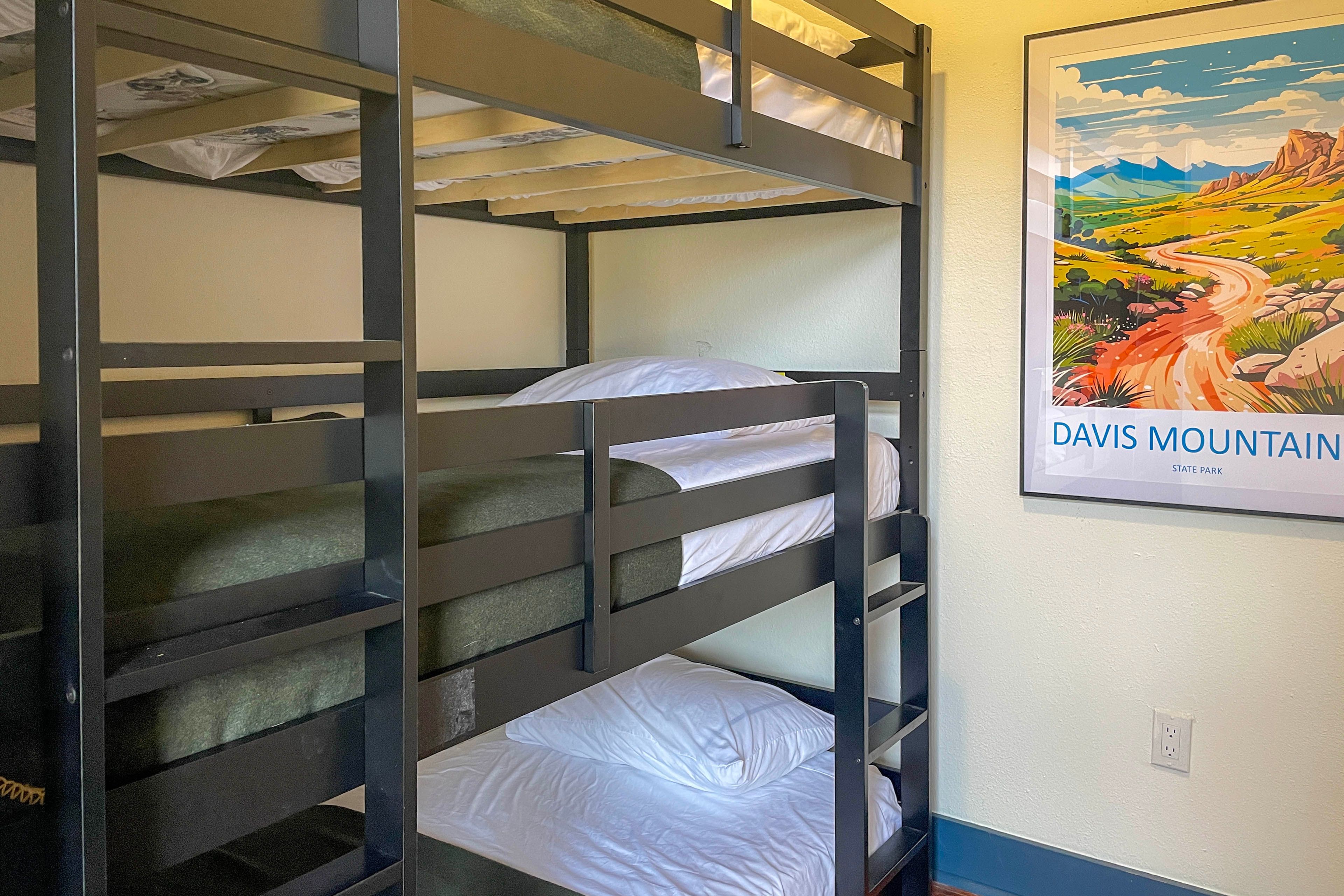 Bedroom 2 | Triple Twin Bunk Bed