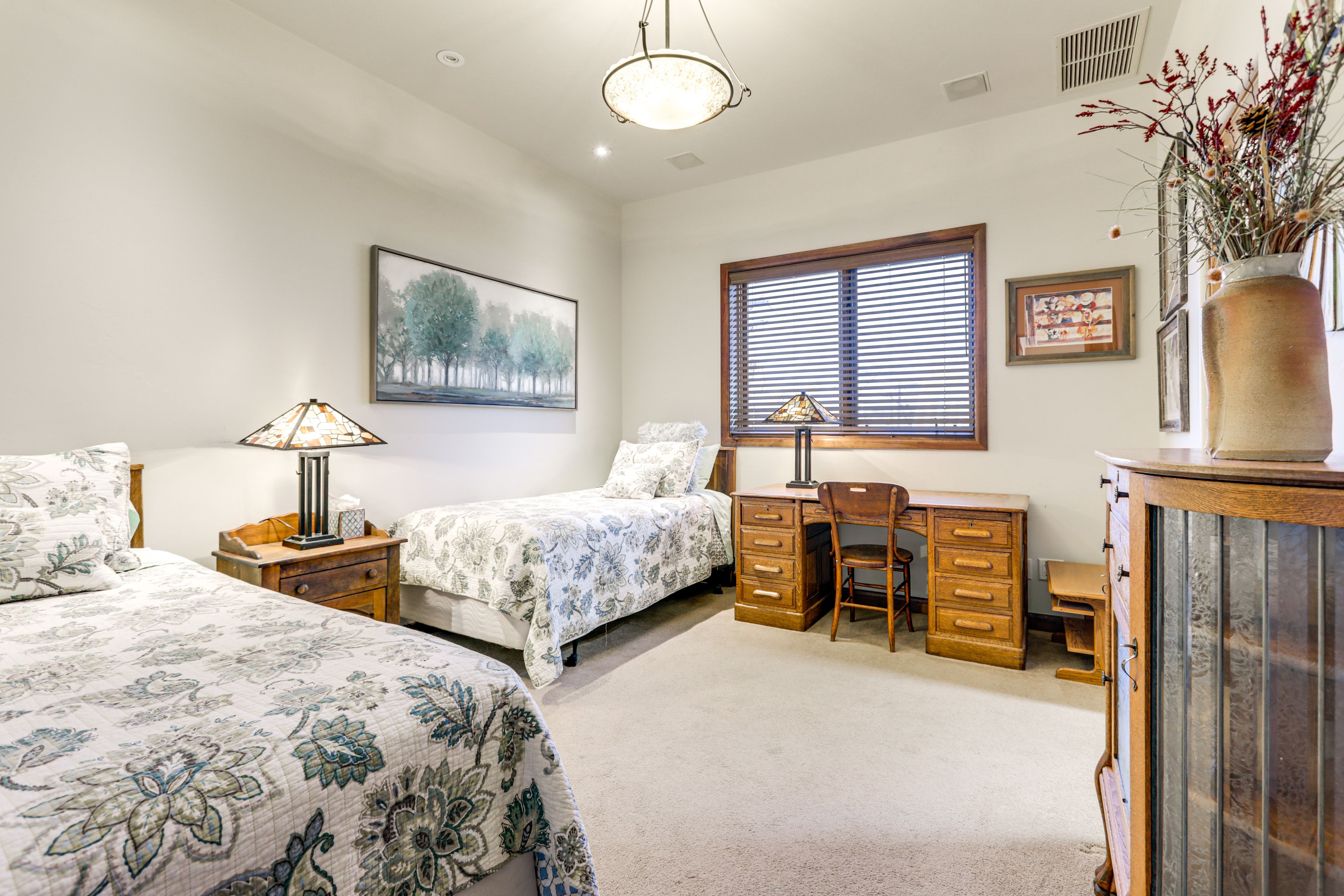 Bedroom 2 | 2 Twin XL Beds | Laptop-Friendly Workspace