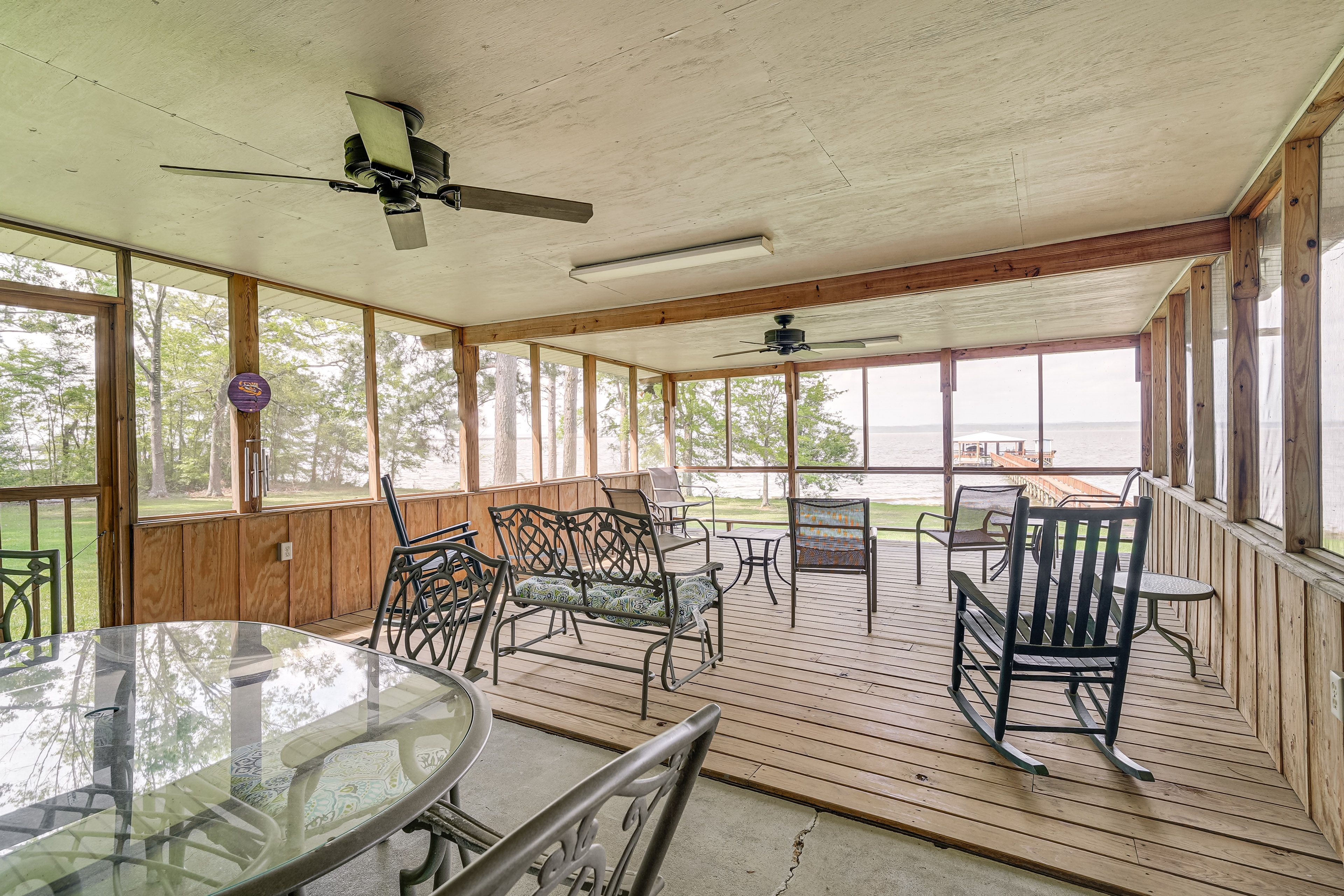 Screened-In Porch | Gas Grill | Outdoor Seating & Dining | Lake Views