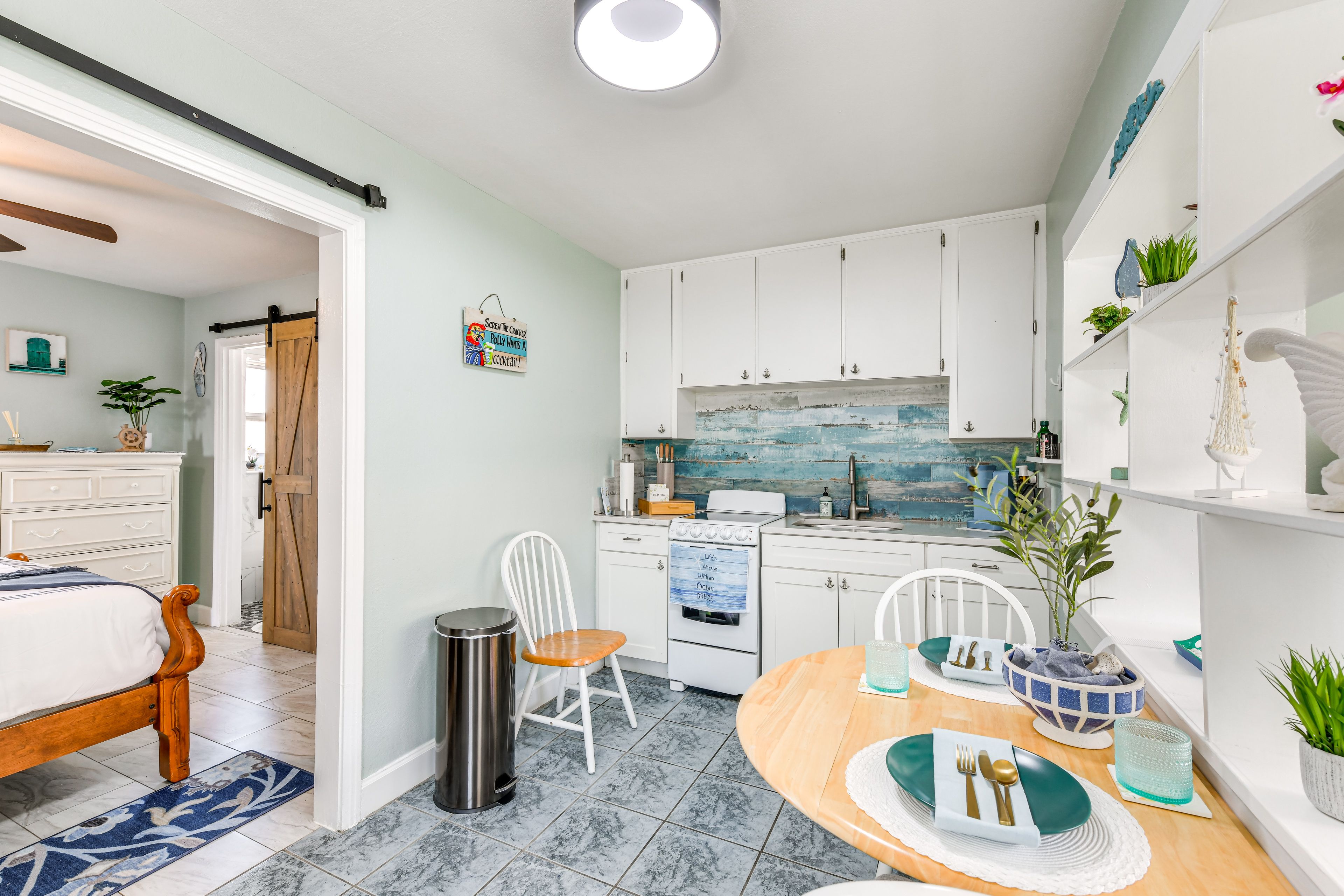 Kitchen | Window A/C Unit | Keurig Coffee Maker | Stove/Oven