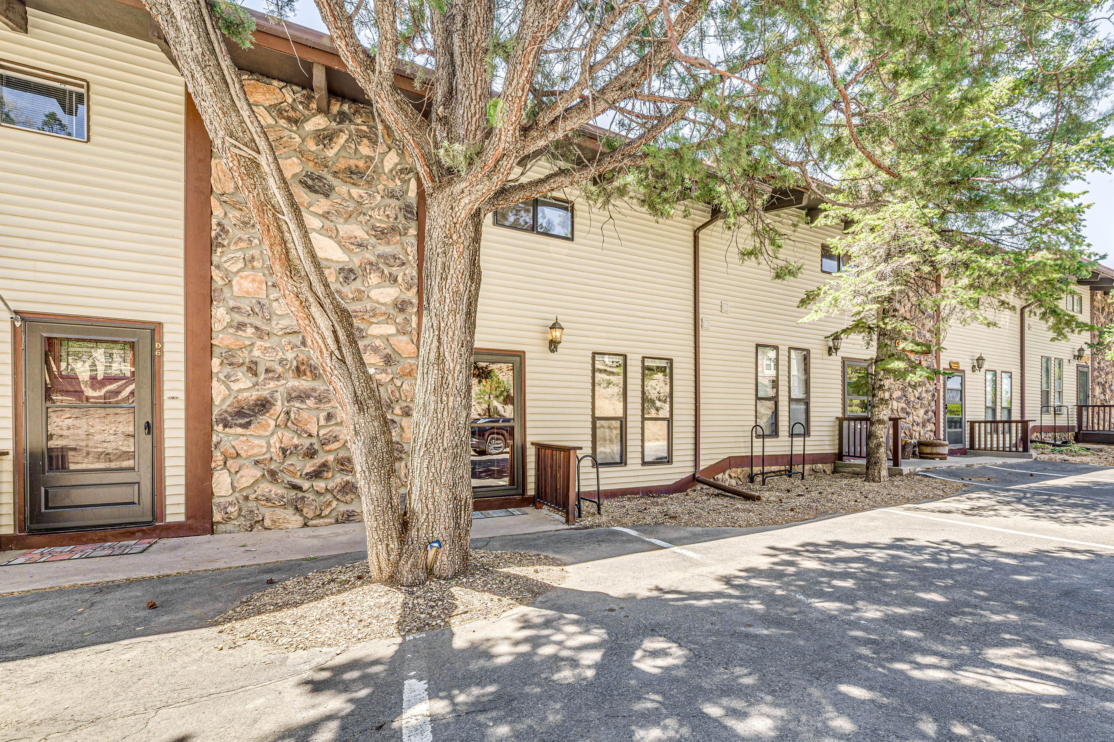Condo Exterior | Parking | Designated Spots (2 Vehicles)