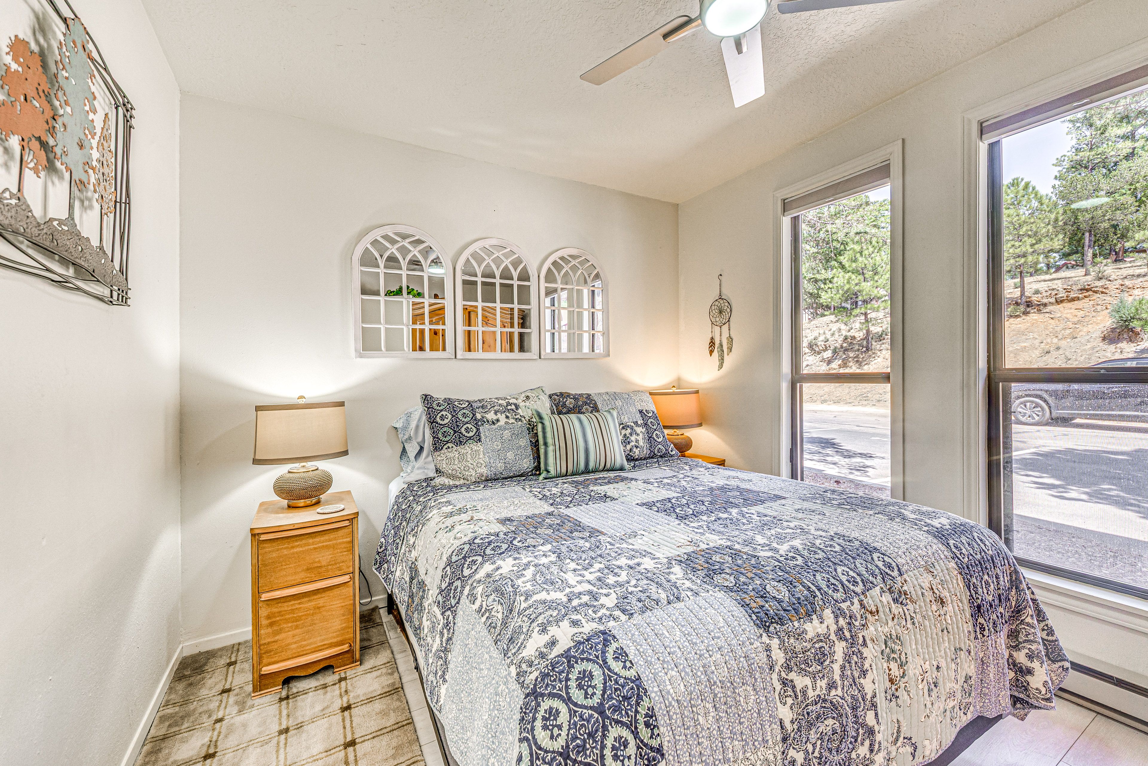 Bedroom 2 | Queen Bed | 1st Floor | Ceiling Fans
