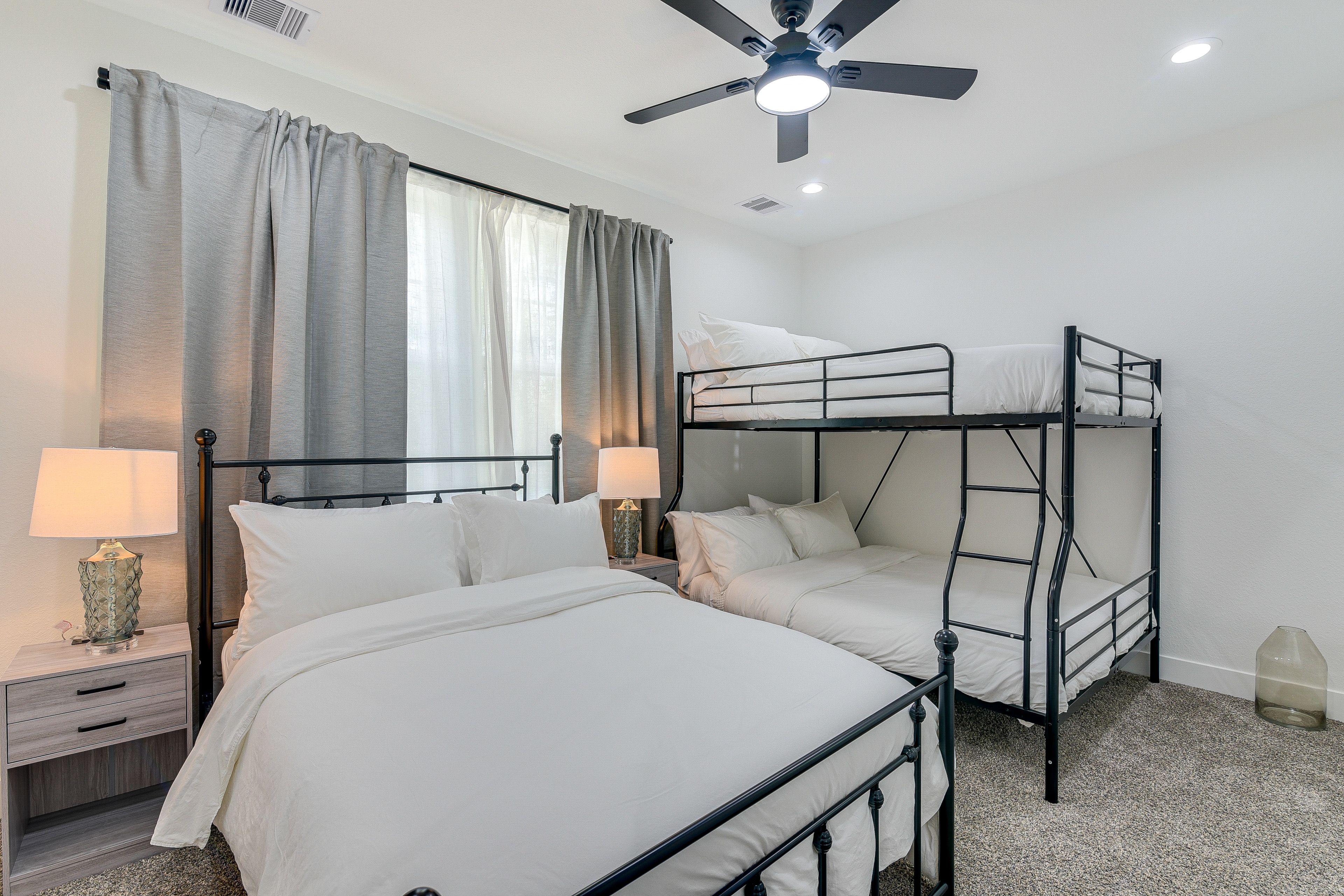Bedroom 3 | 2nd Floor | Queen Bed | Full Bunk Bed | Linens Provided