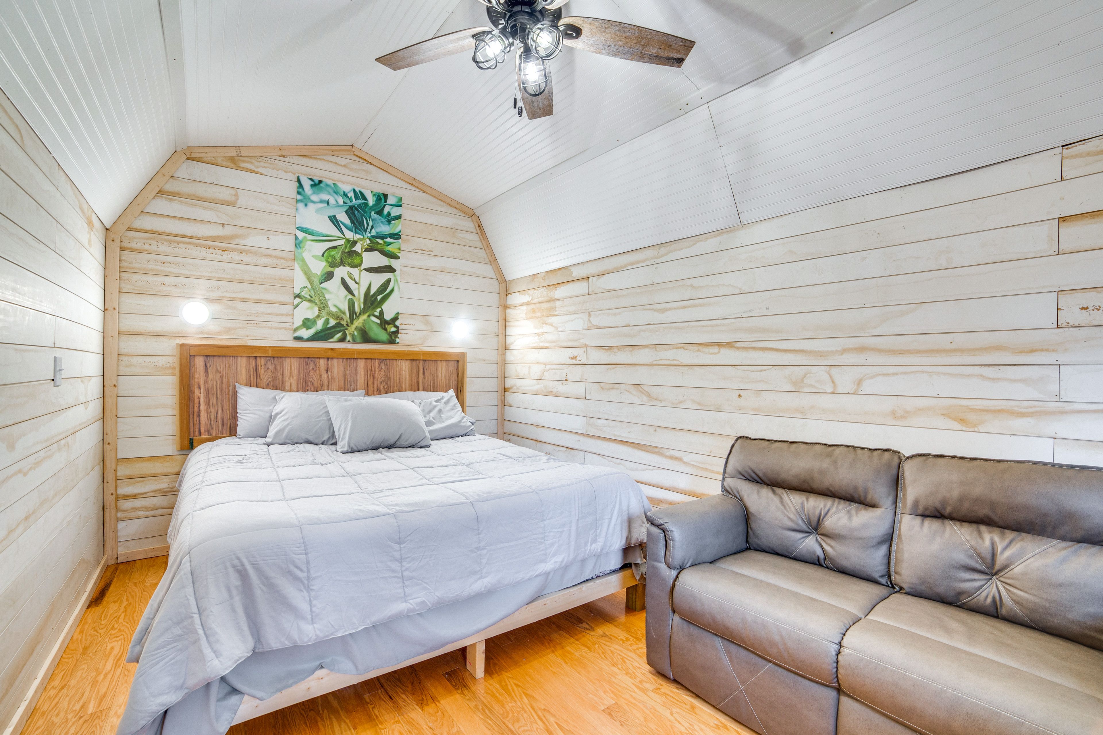 Bedroom 2 (Detached Cabin) | King Bed | Full Sleeper Sofa