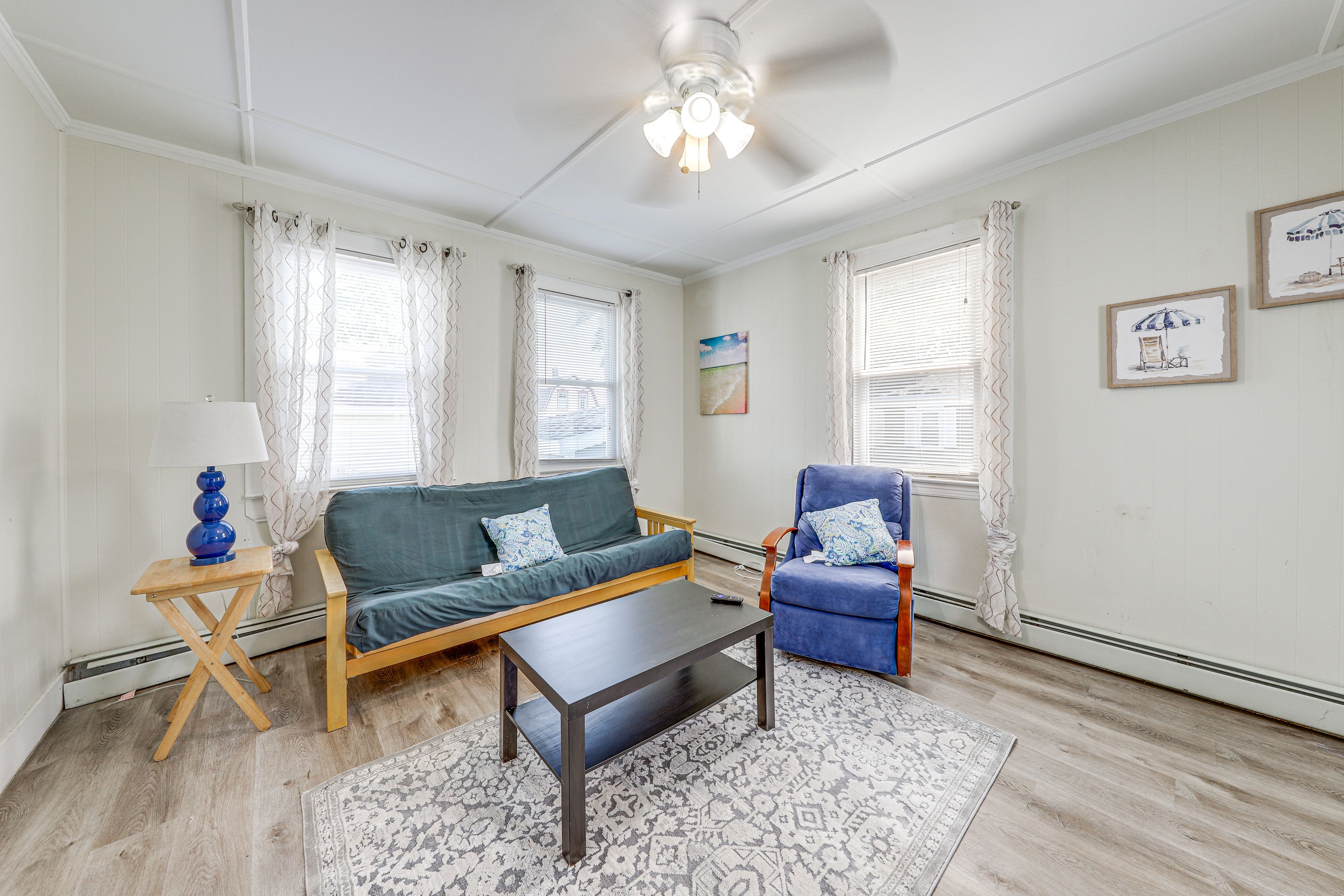 Old Orchard Beach Vacation Rental | 2BR | 1BA | Stairs Required | 750 Sq Ft