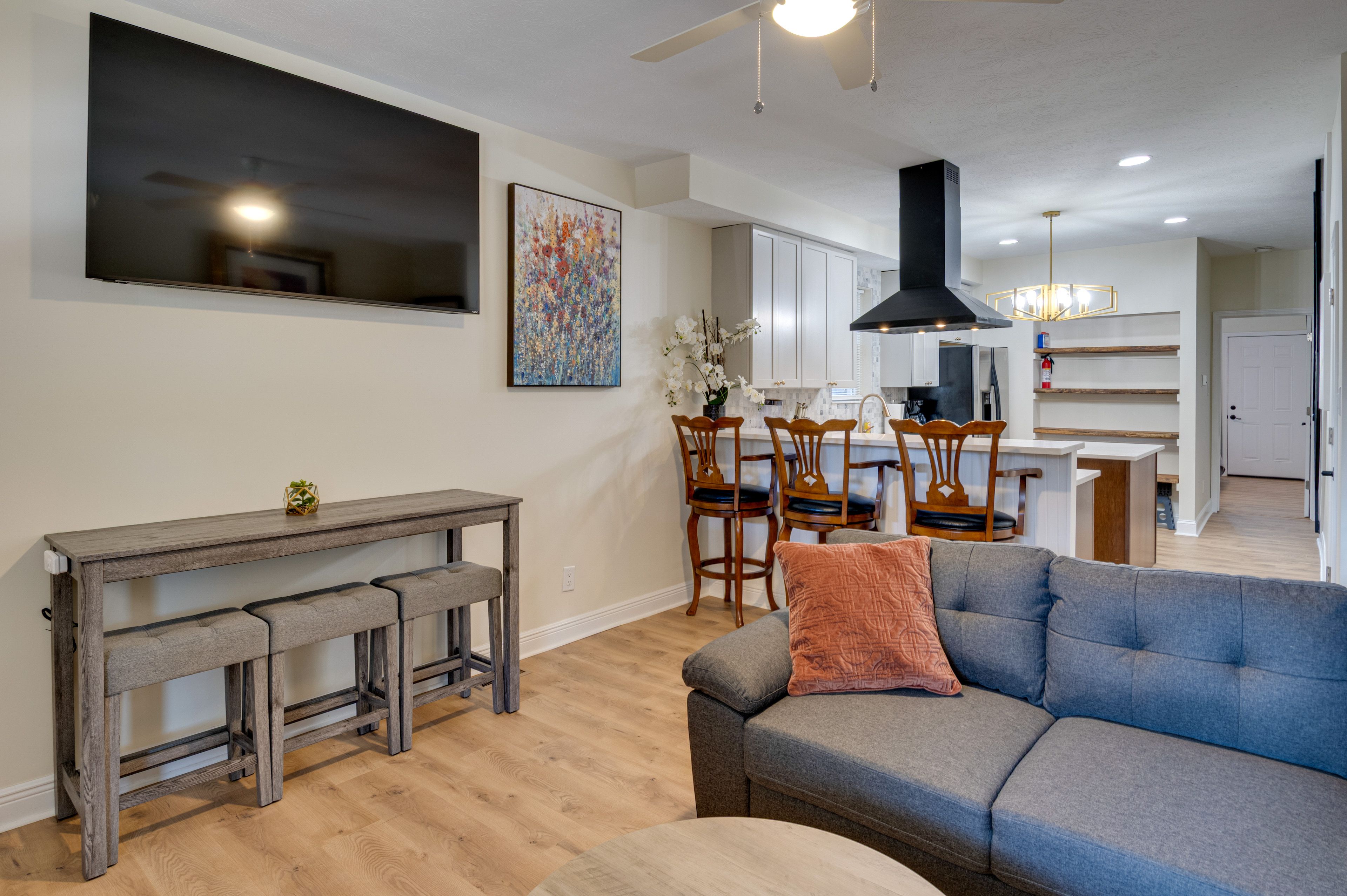 Indianapolis Vacation Rental | 3BR | 3.5BA | 1,320 Sq Ft | 7 Steps to Enter