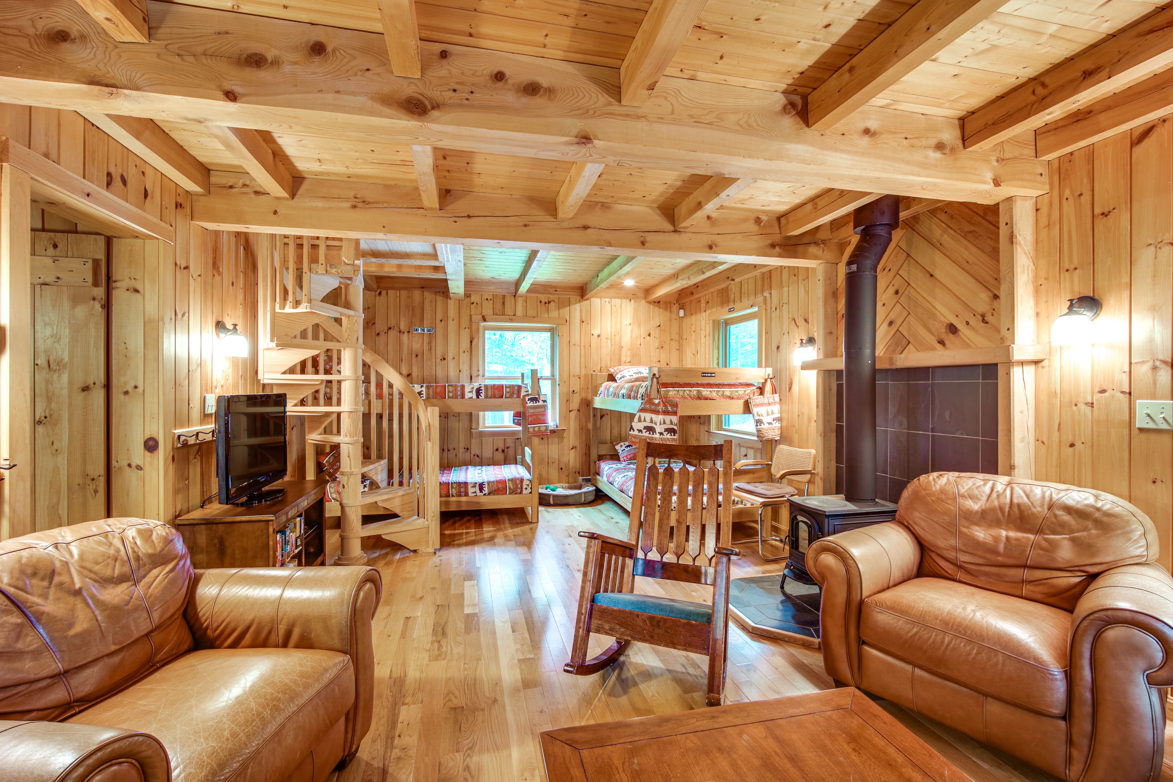 Den | Main Level | 2 Twin Bunk Beds | Smart TV | Wood-Burning Stove