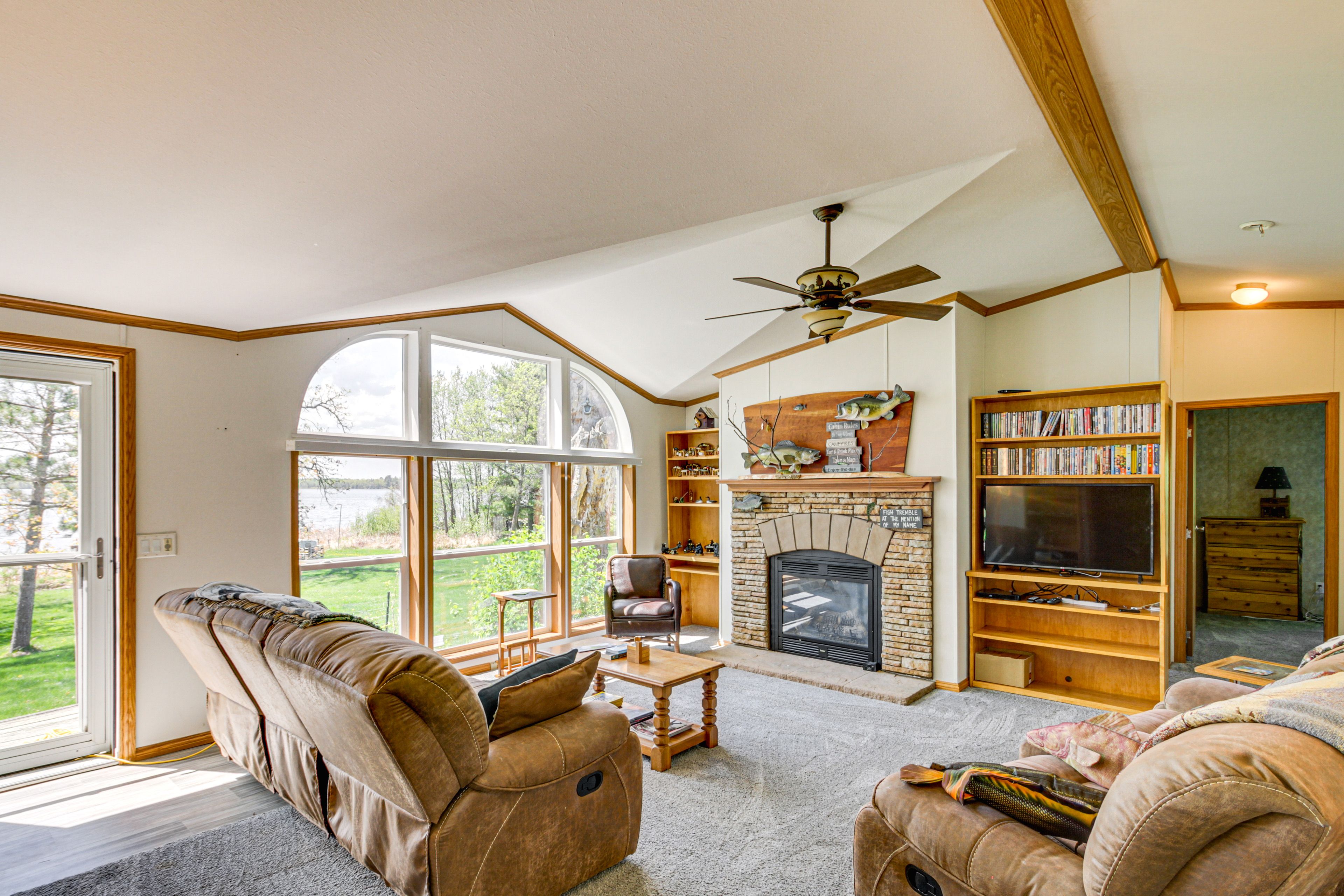 Living Room | Smart TV | Lake Views | Single-Story Home