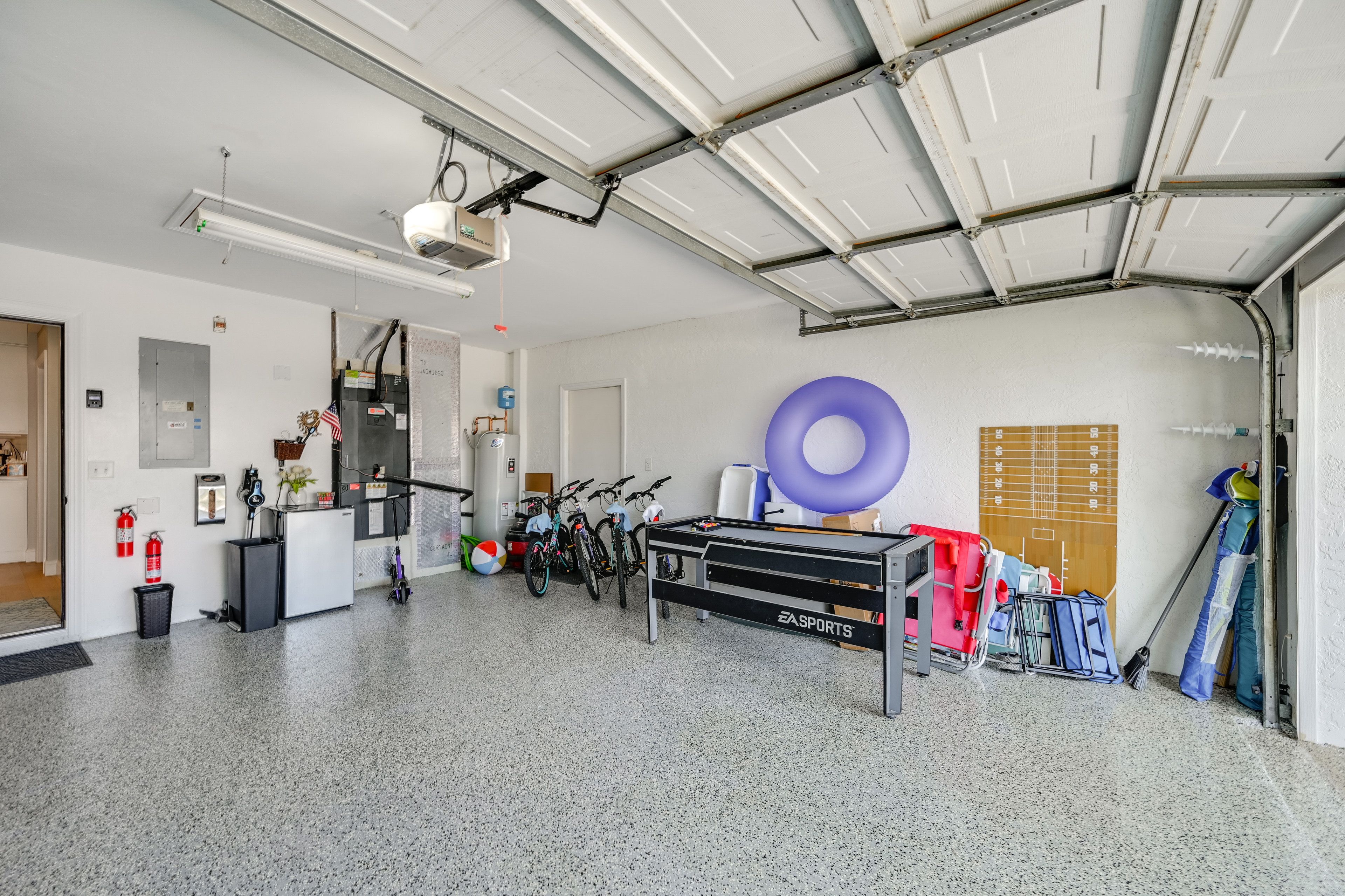 Garage Game Room | Bicycles | Beach Gear