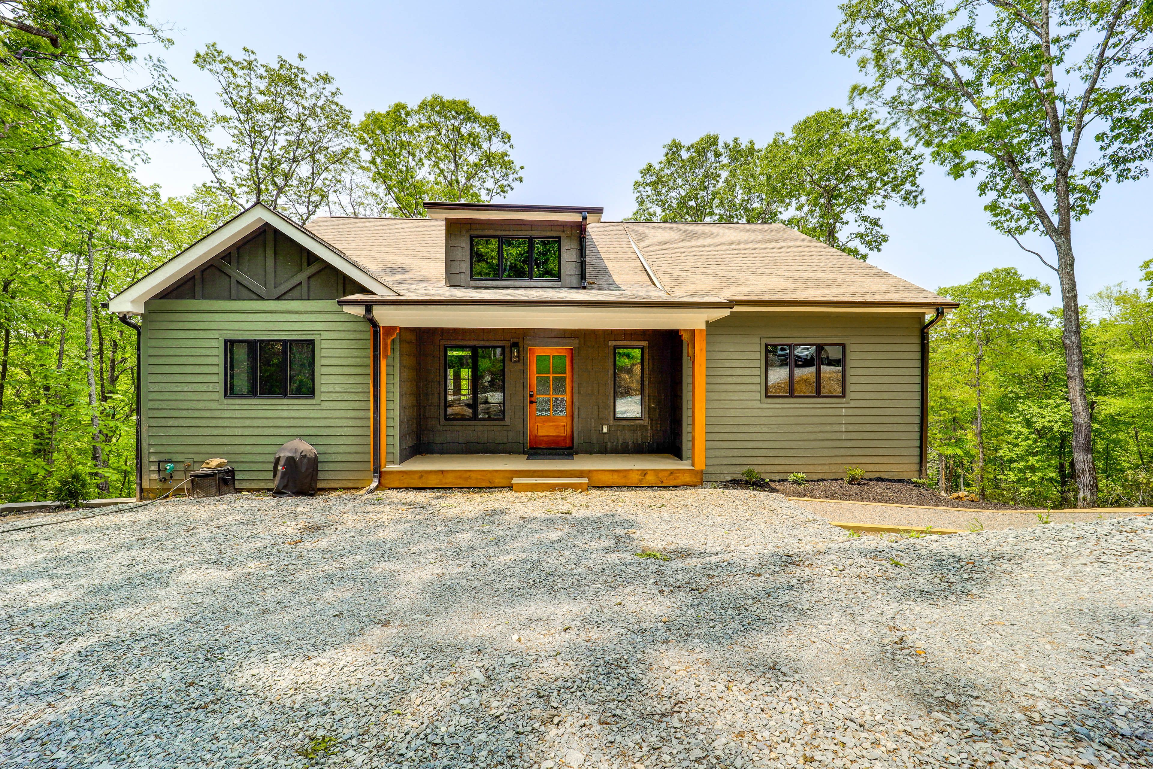 Property Exterior | 2-Story Home | Charcoal Grill