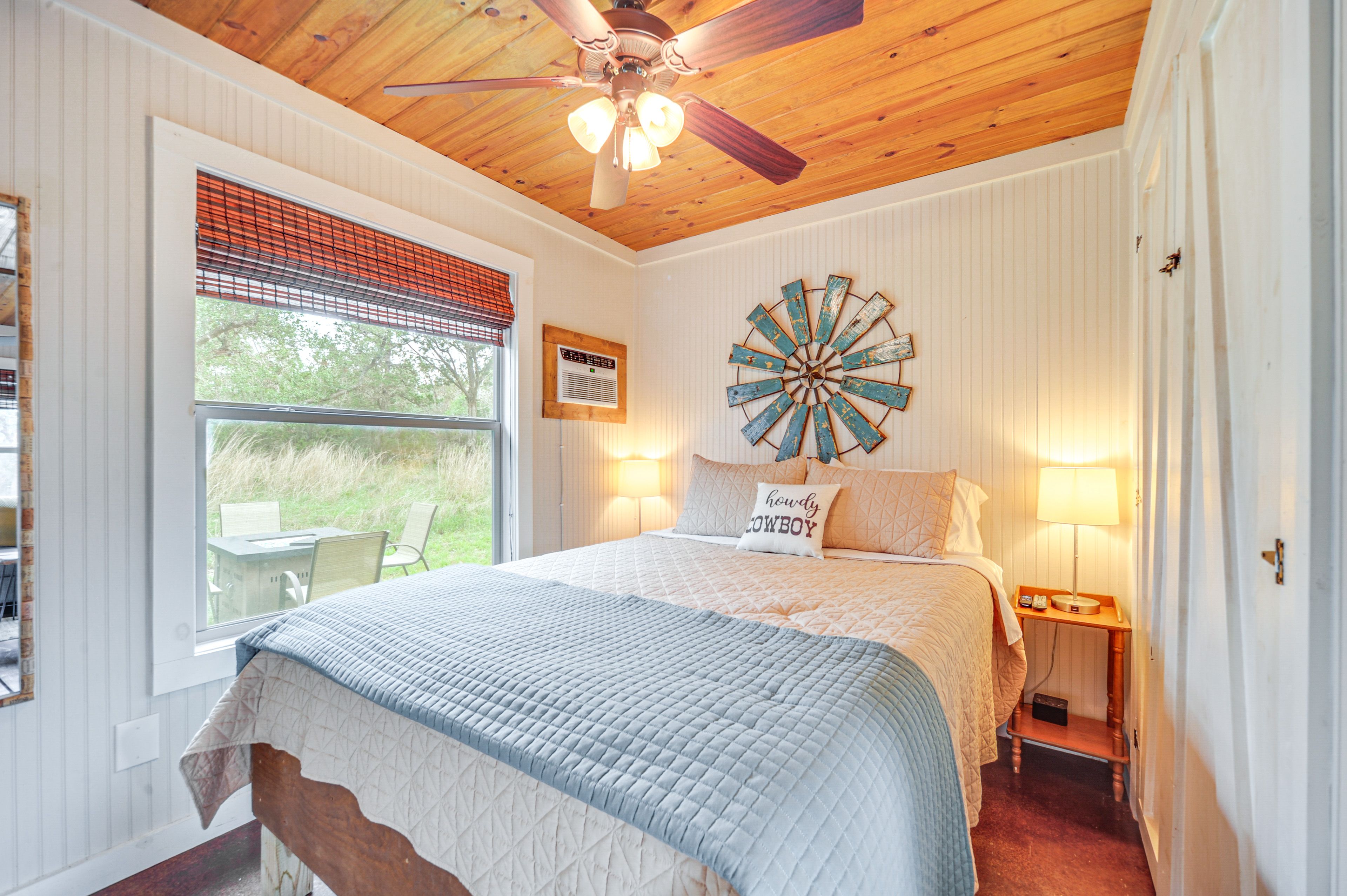 Bedroom 1 | 1st Floor | Queen Bed | Linens Provided | Wall A/C & Heating Unit