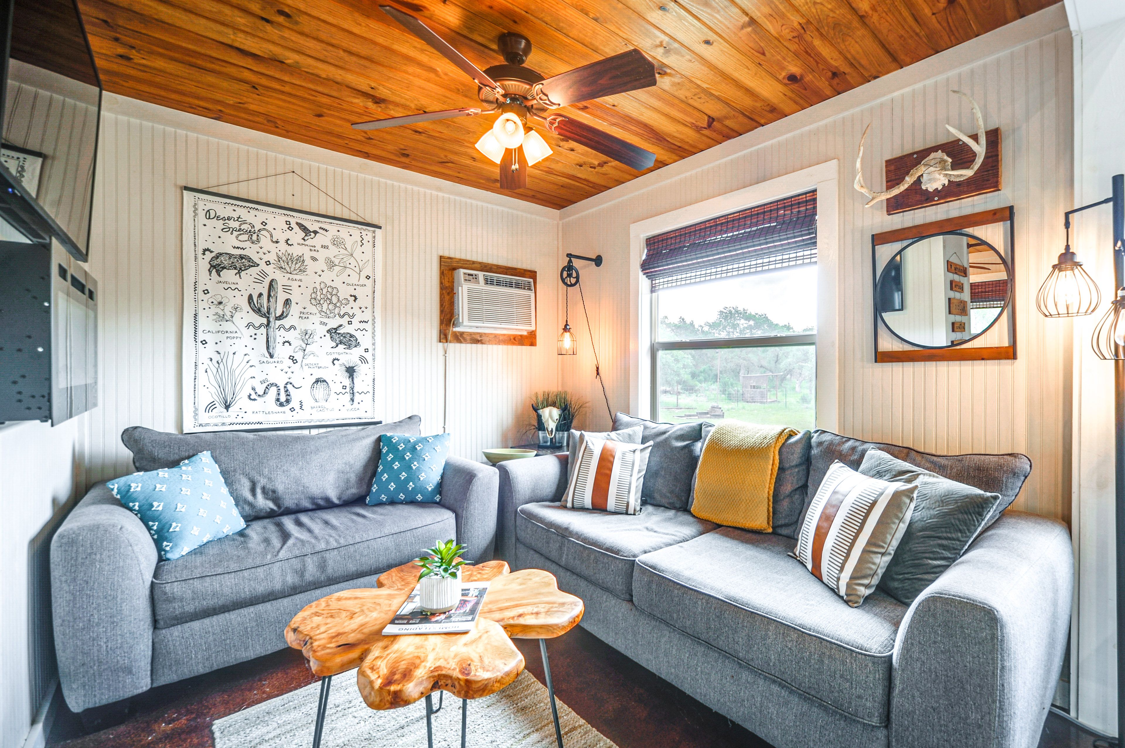 Living Room | 1st Floor | Twin Sleeper Chair | Smart TV | Electric Fireplace