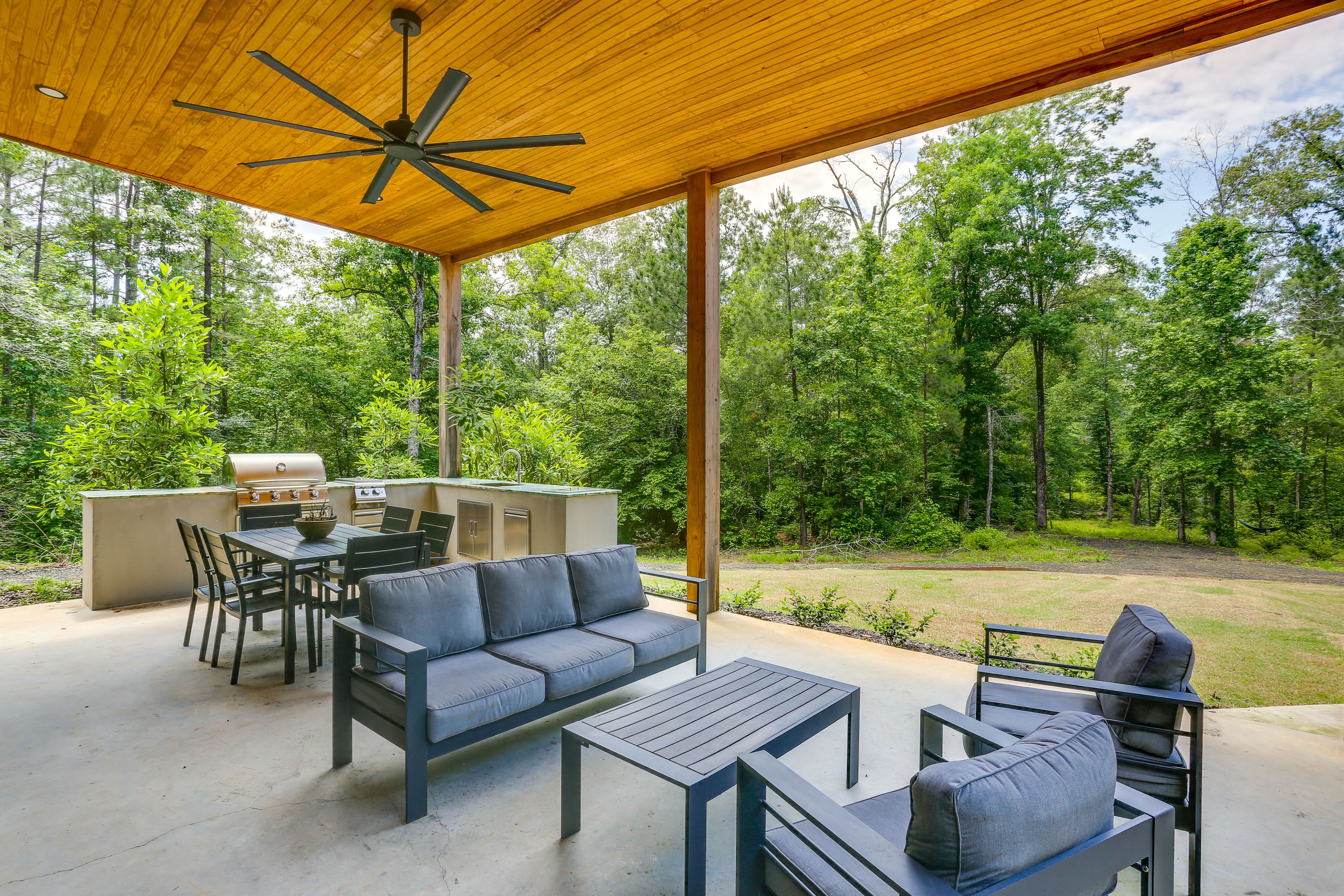 Patio | Outdoor Seating | Kitchen w/ Gas Grill
