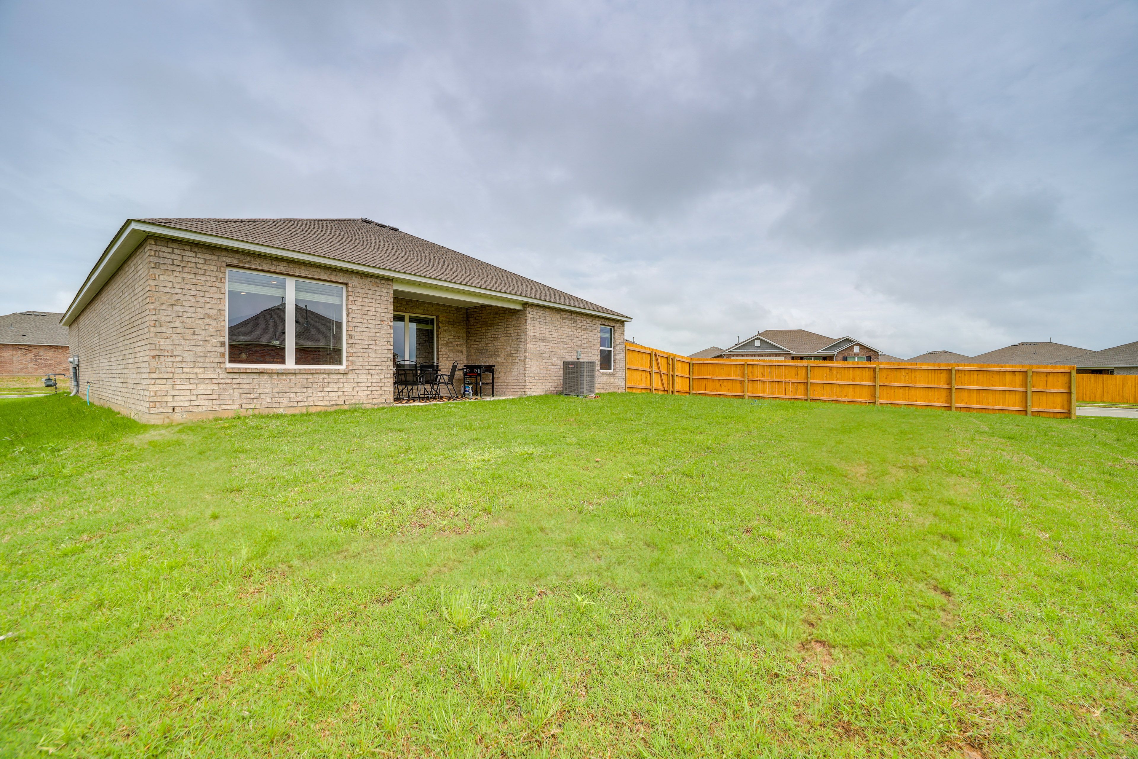 Partially Fenced Backyard
