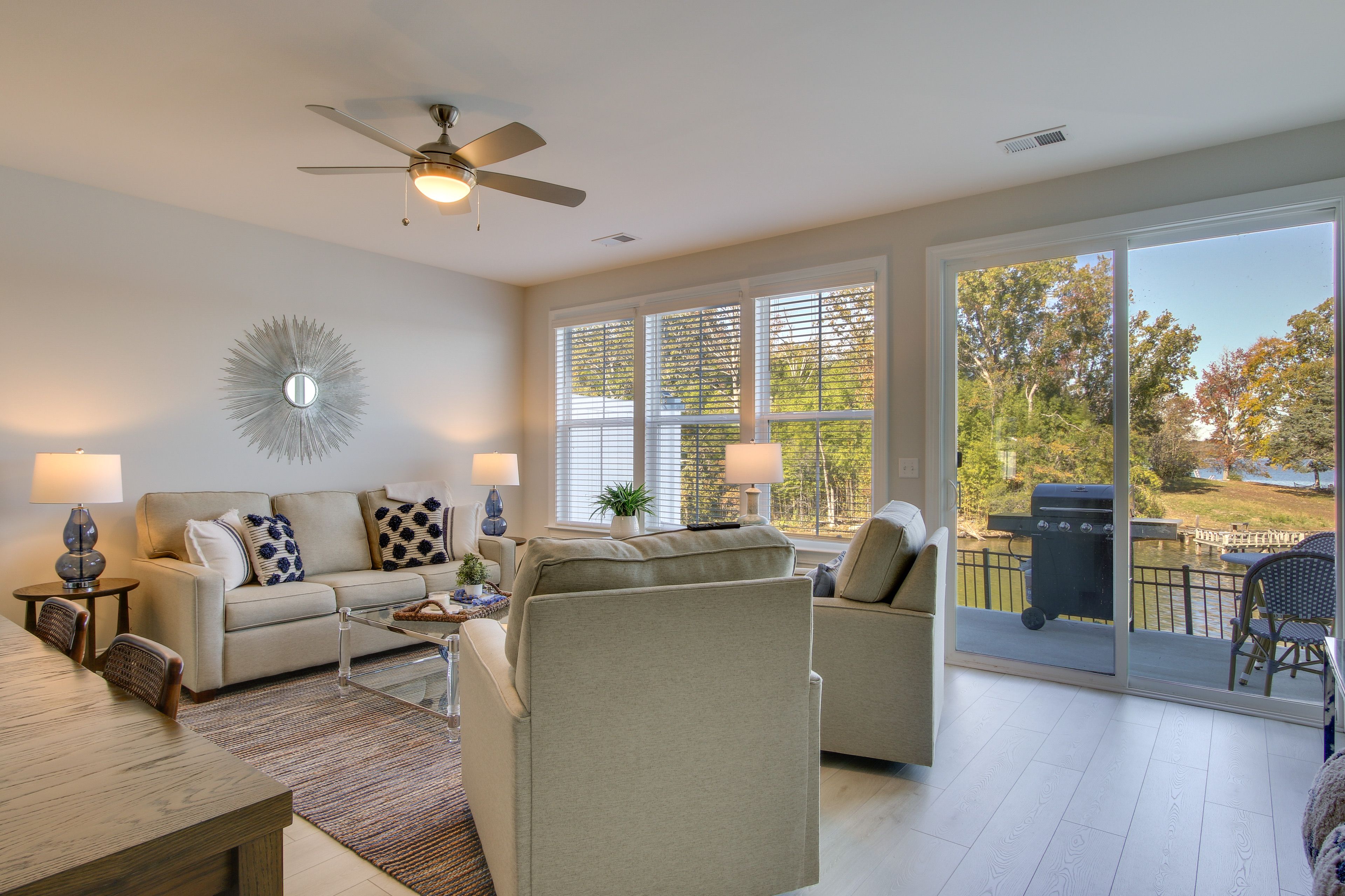 Living Room | 2-Story Townhome | Free WiFi | Central A/C | 1st Floor