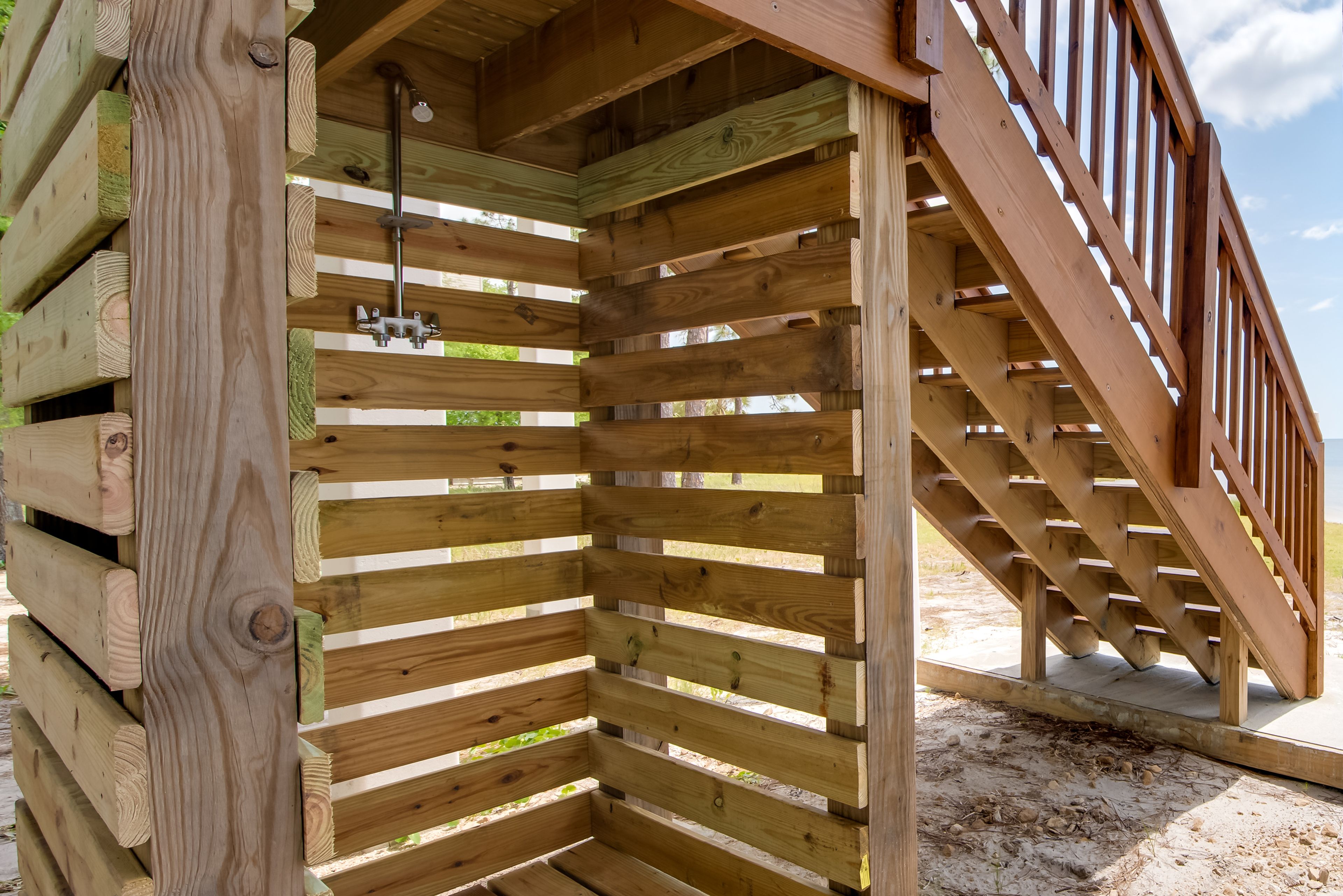 Shared Outdoor Shower