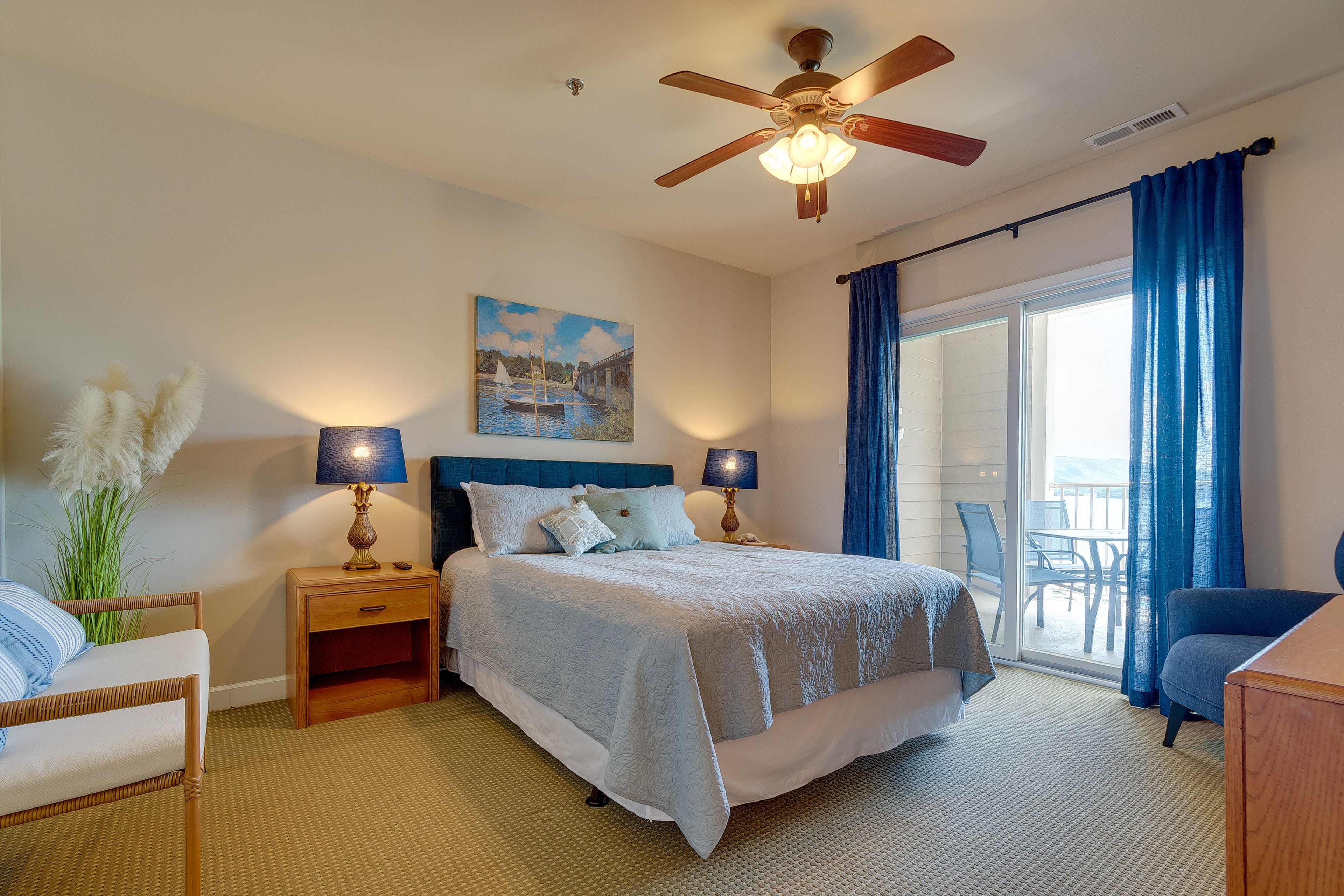 Bedroom 1 | Queen Bed | Smart TV | Linens Provided | Balcony Access