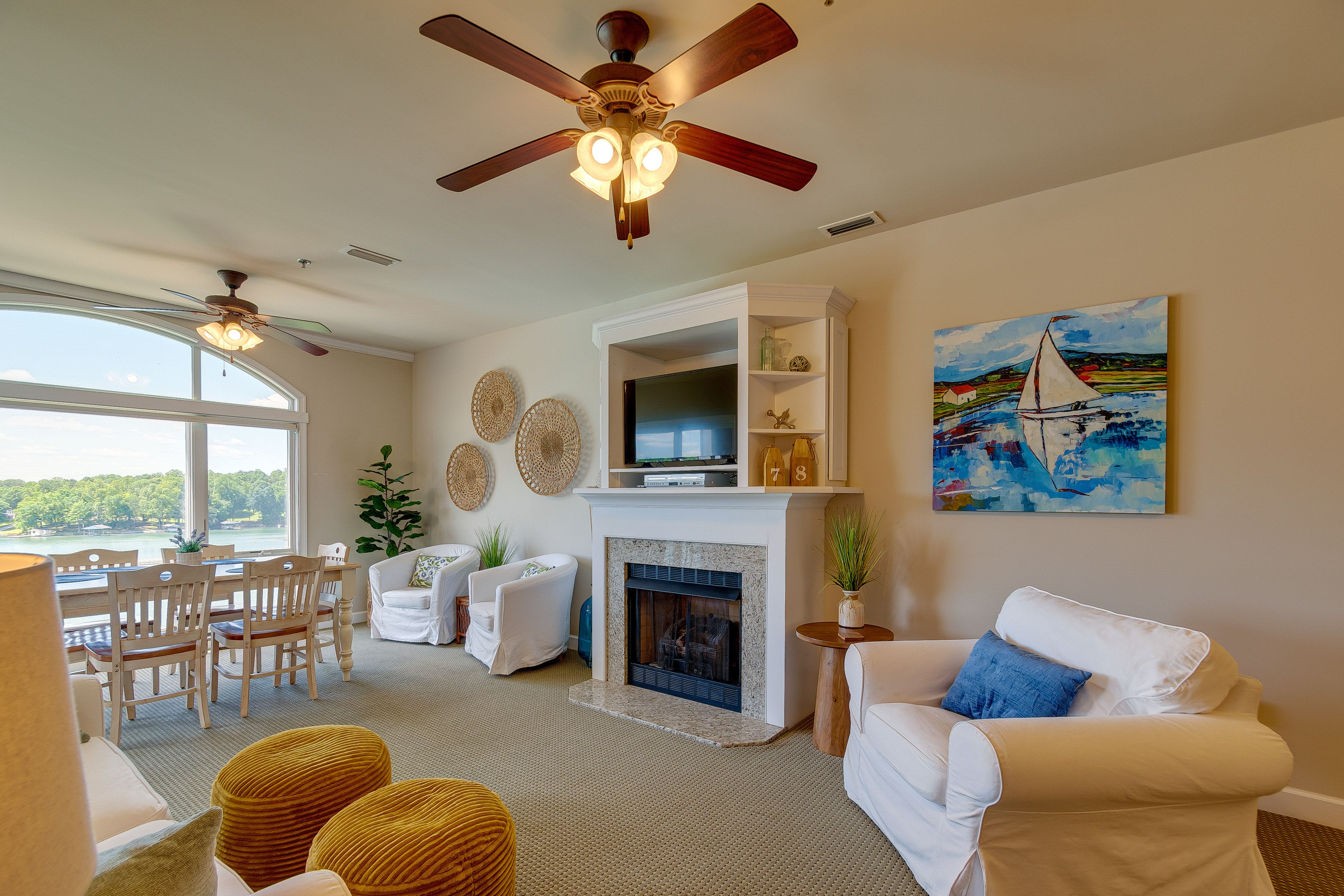 Living Room | Full Sleeper Sofa | Gas Fireplace | Smart TV