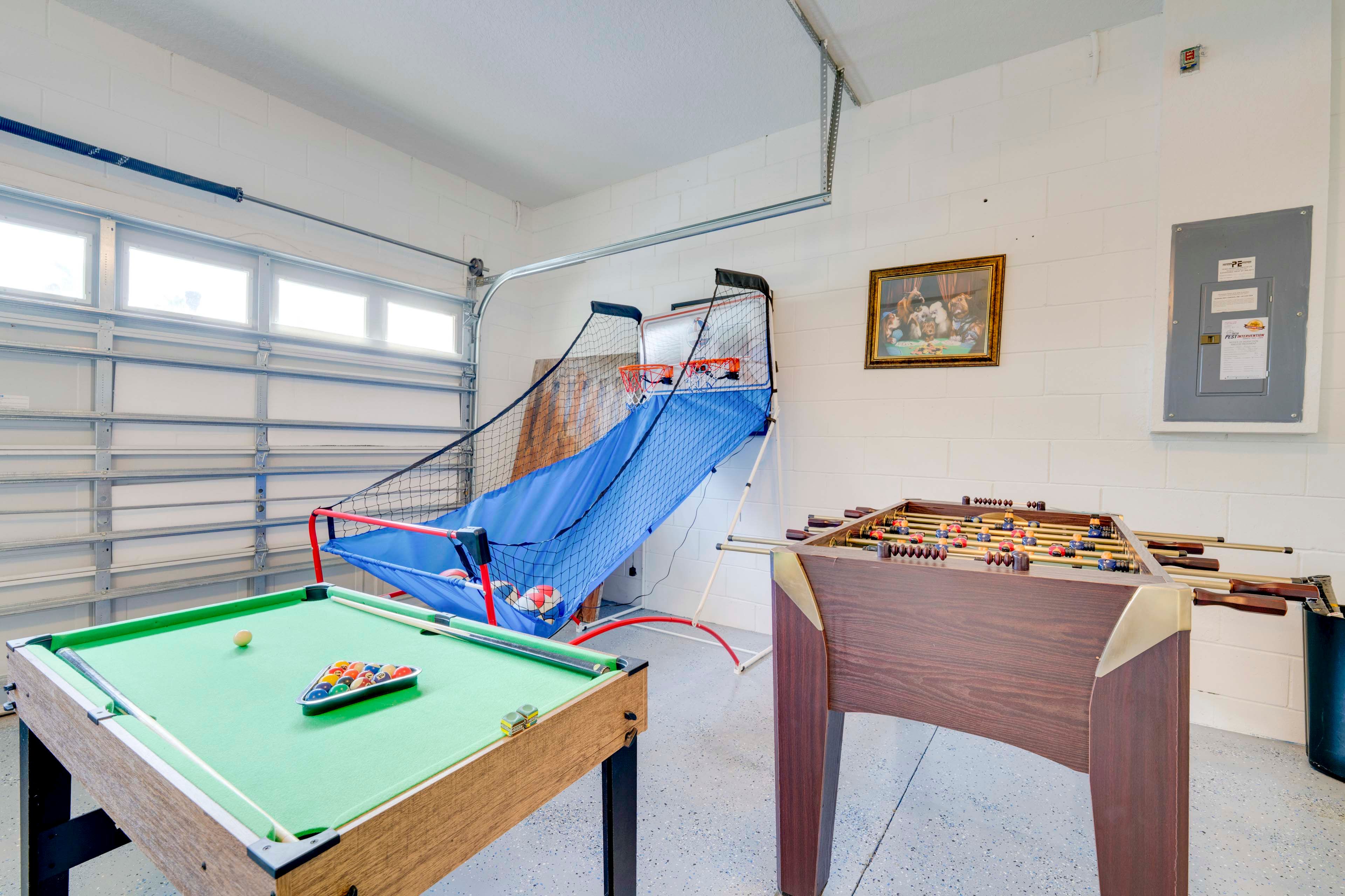 Garage Game Room | 1st Floor | Ping-Pong Table | Foosball Table