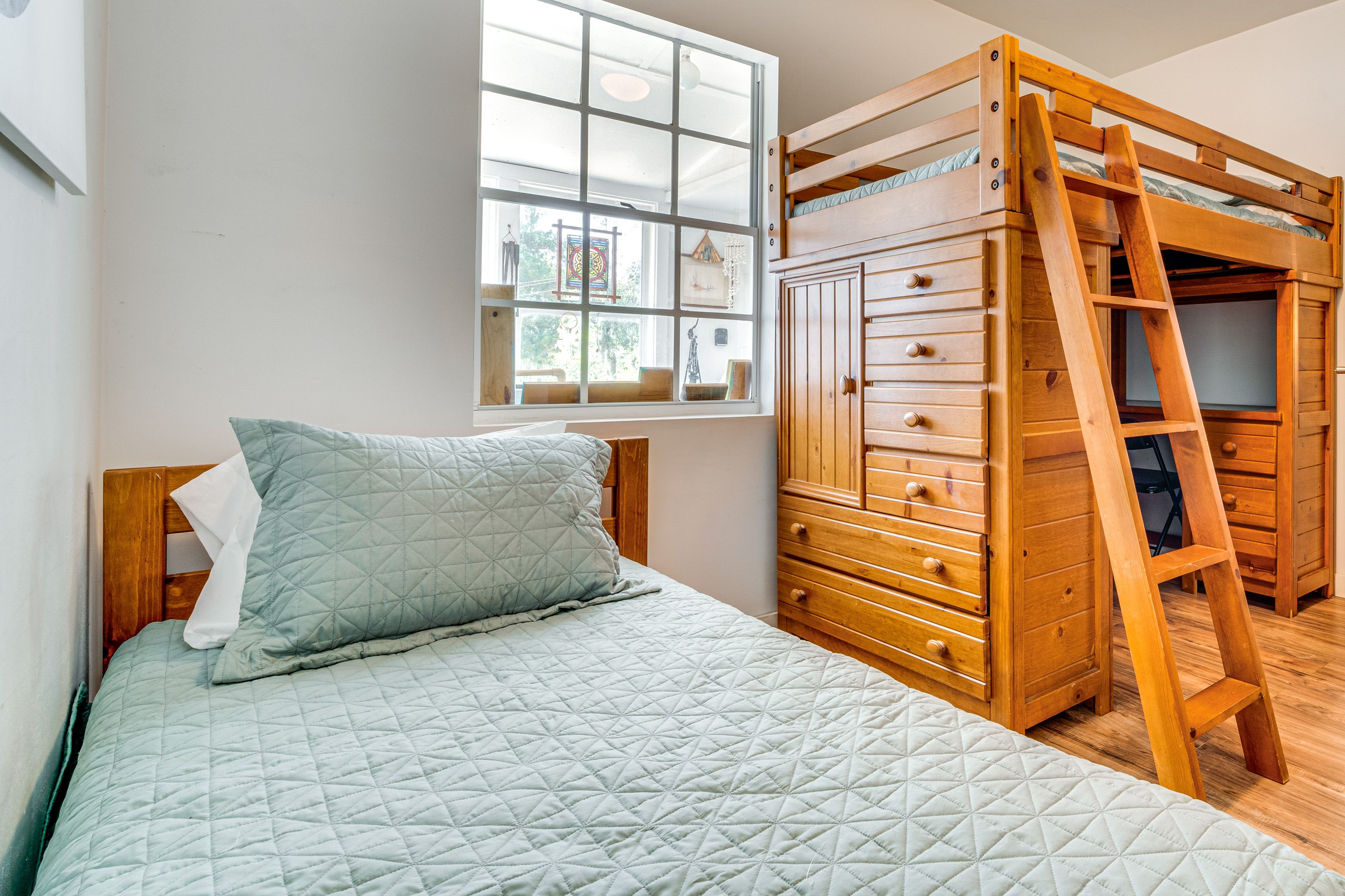 Bedroom 2 | Twin Bed | Lofted Twin Bed | TV w/ DVD Player & Videos