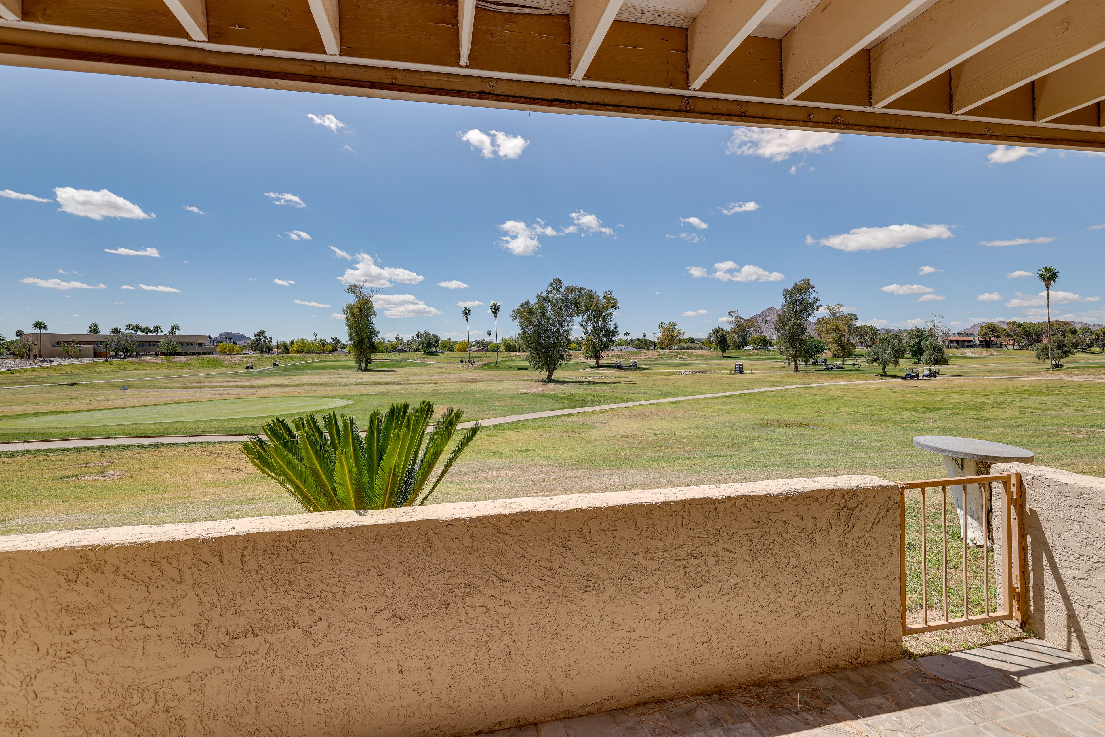 Covered Patio | Seating | Golf Course Views