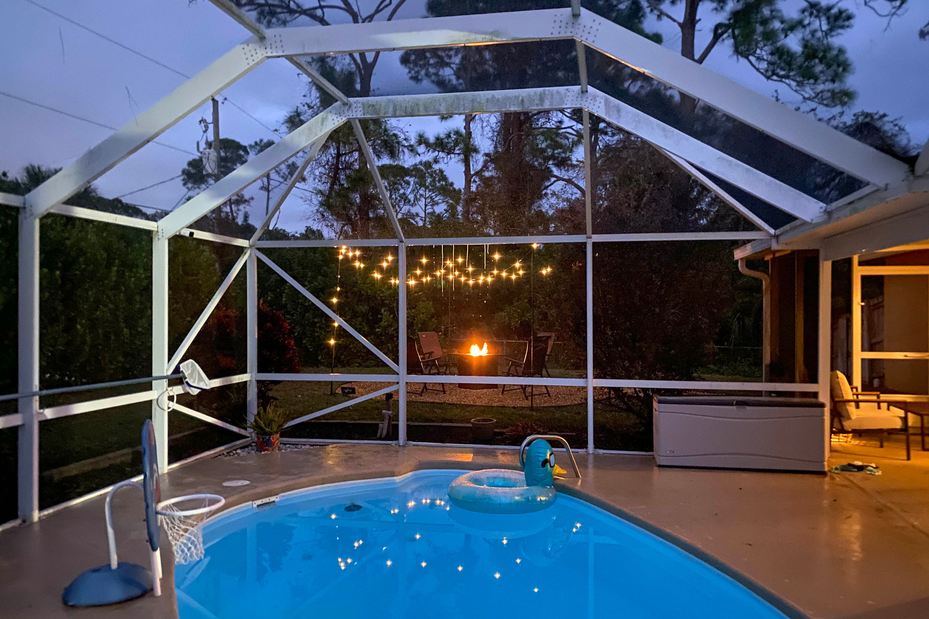 Private Pool at Night