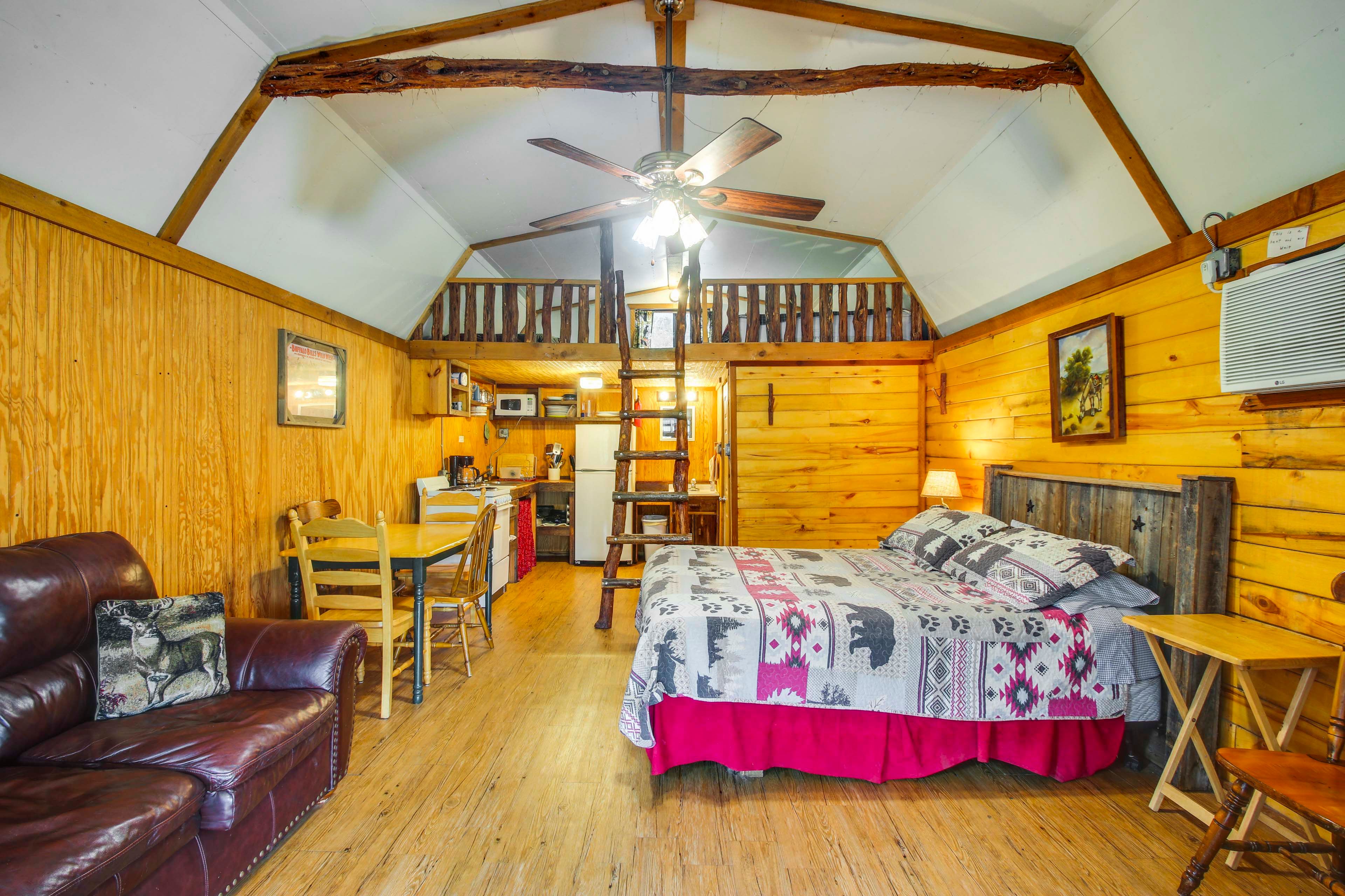 Living Area | Flat-Screen TV | Mini-Split Heating | Wall A/C Unit