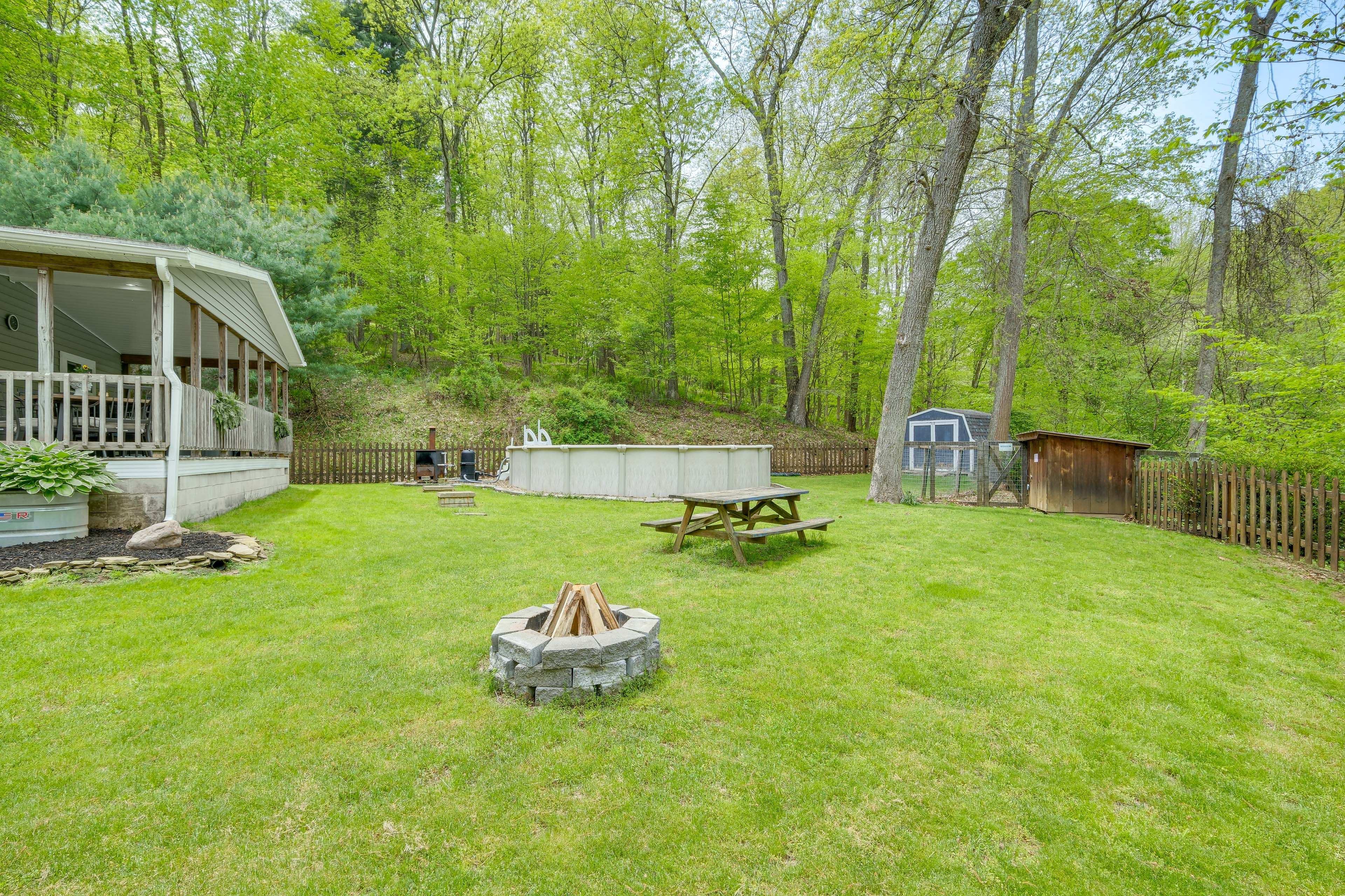 Fenced Backyard | Wood-Burning Fire Pit