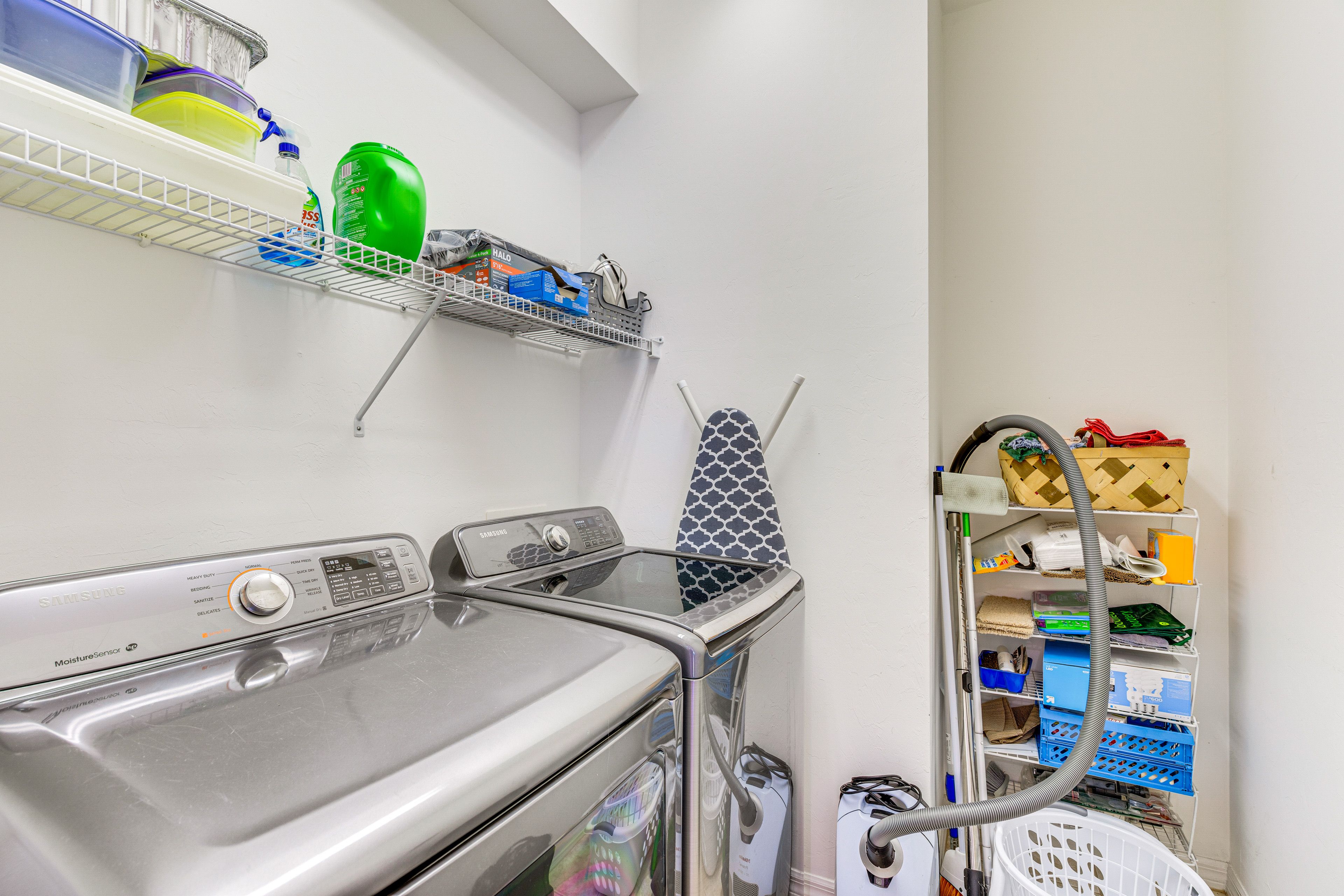 Laundry Area | Washer/Dryer | Hangers | Iron/Board