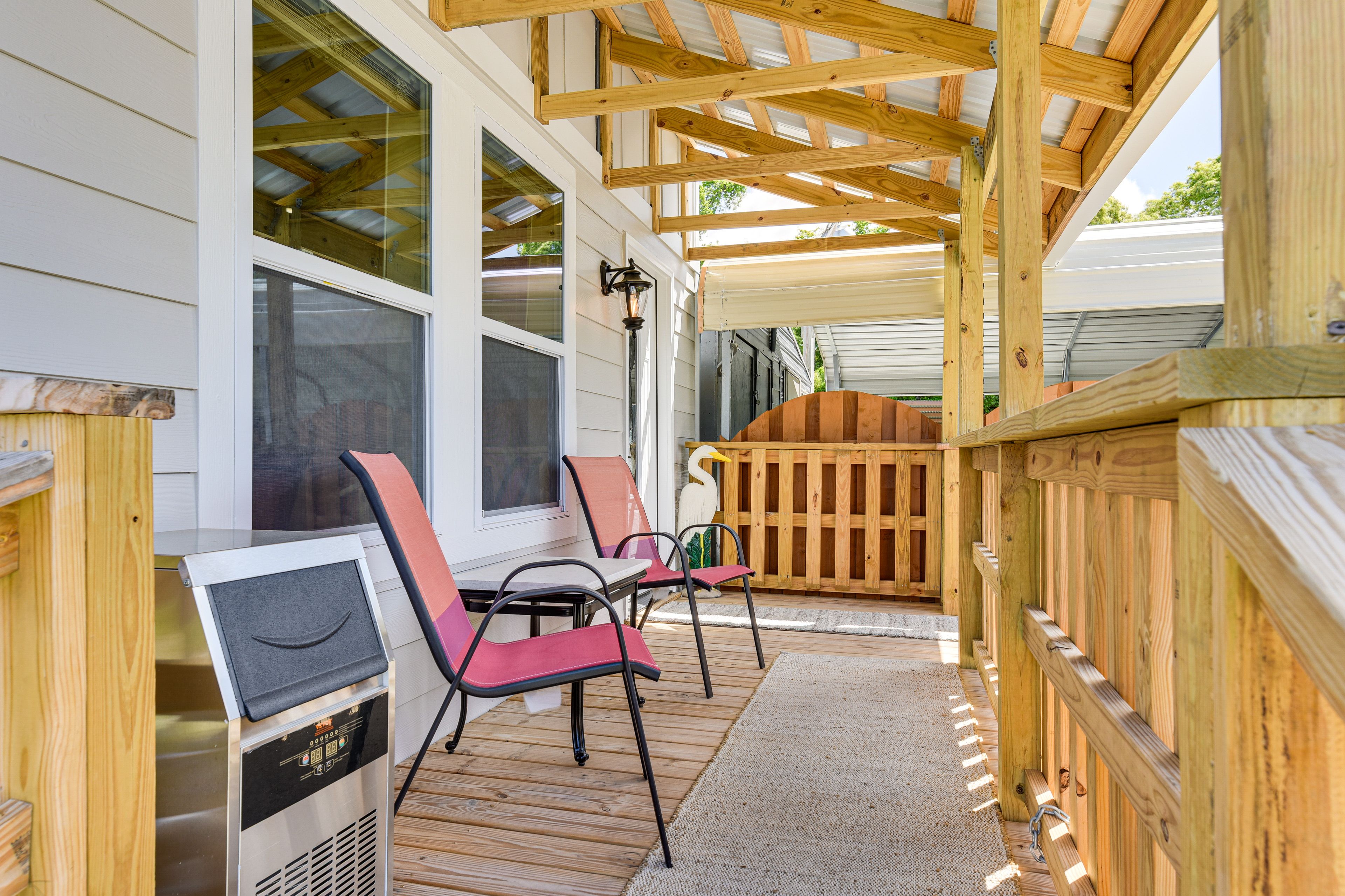 Front Porch | 2-Story Cabin | Keyless Entry