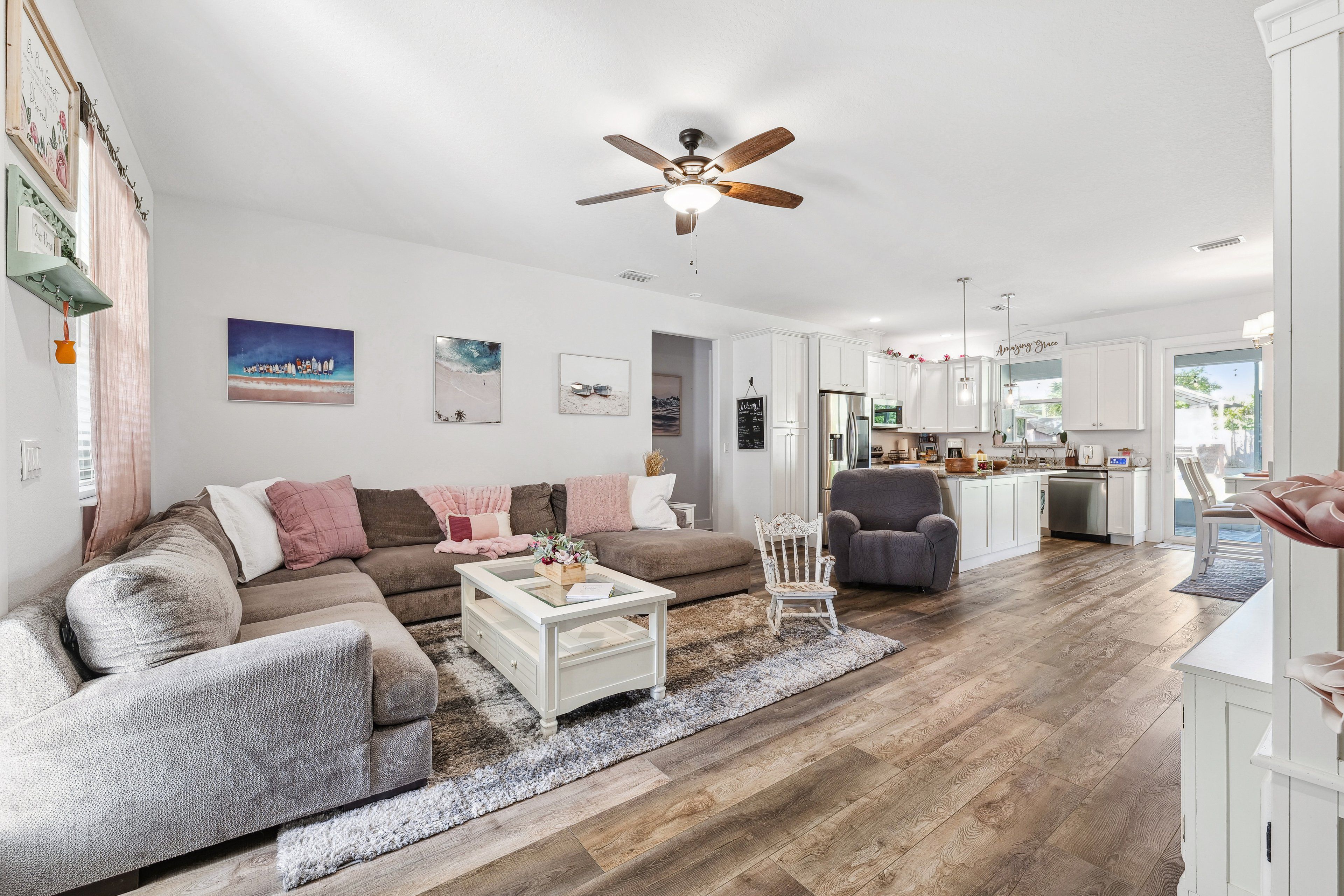 Open-Concept Living Area | Kitchen