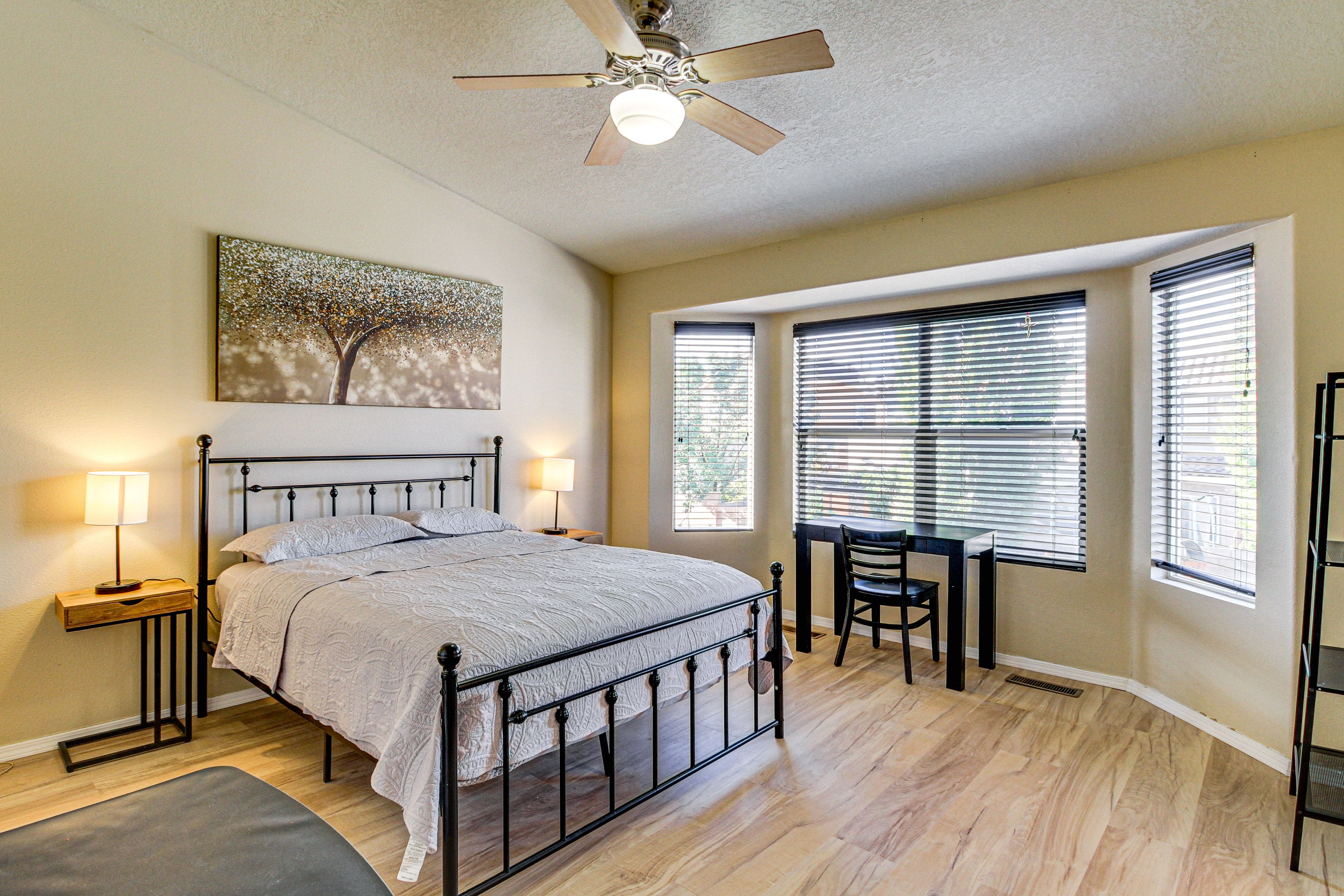 Bedroom 1 | 2nd Floor | Queen Bed | Desk Workspace