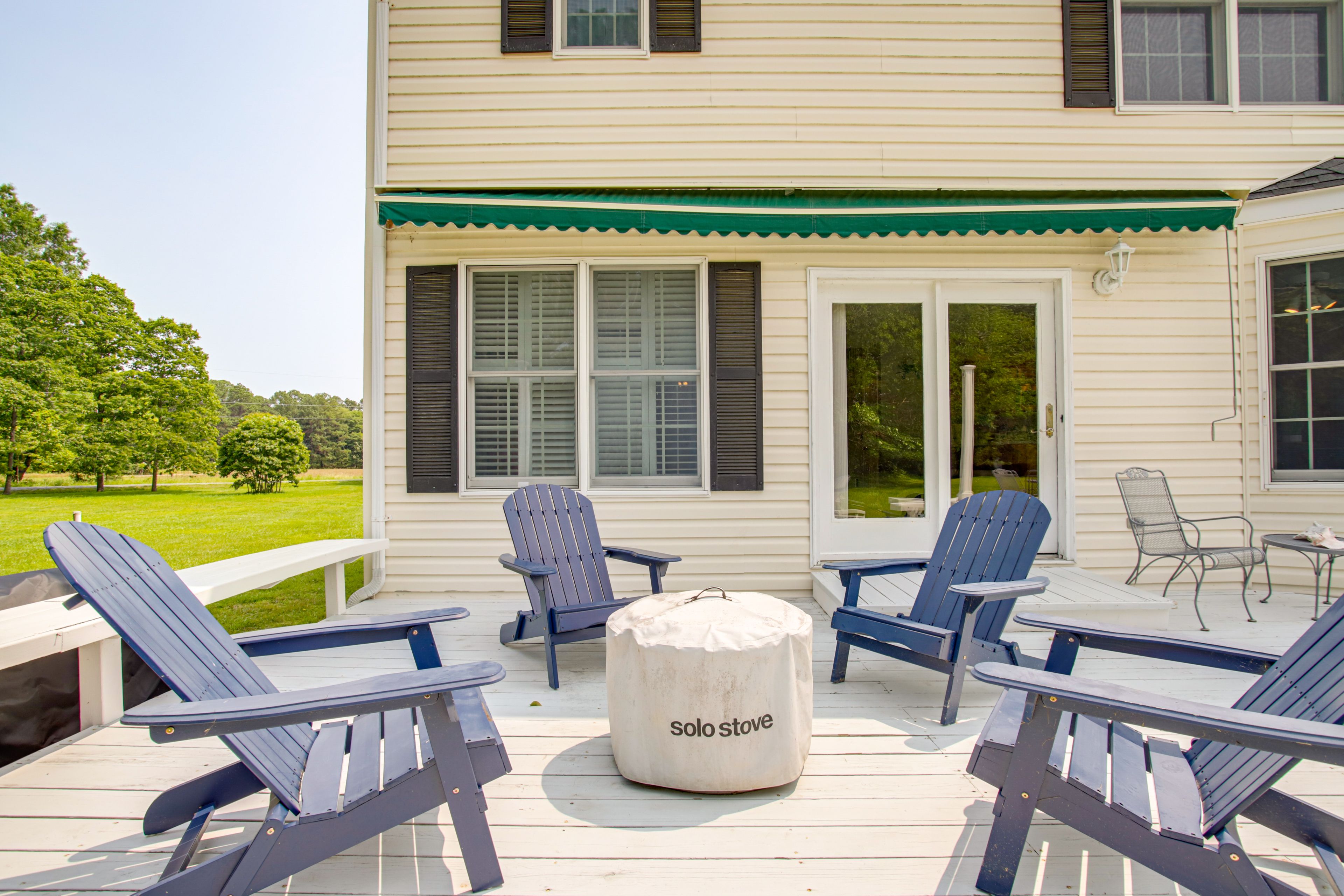 Furnished Deck | Solo Stove Fire Pit | Gas Grill