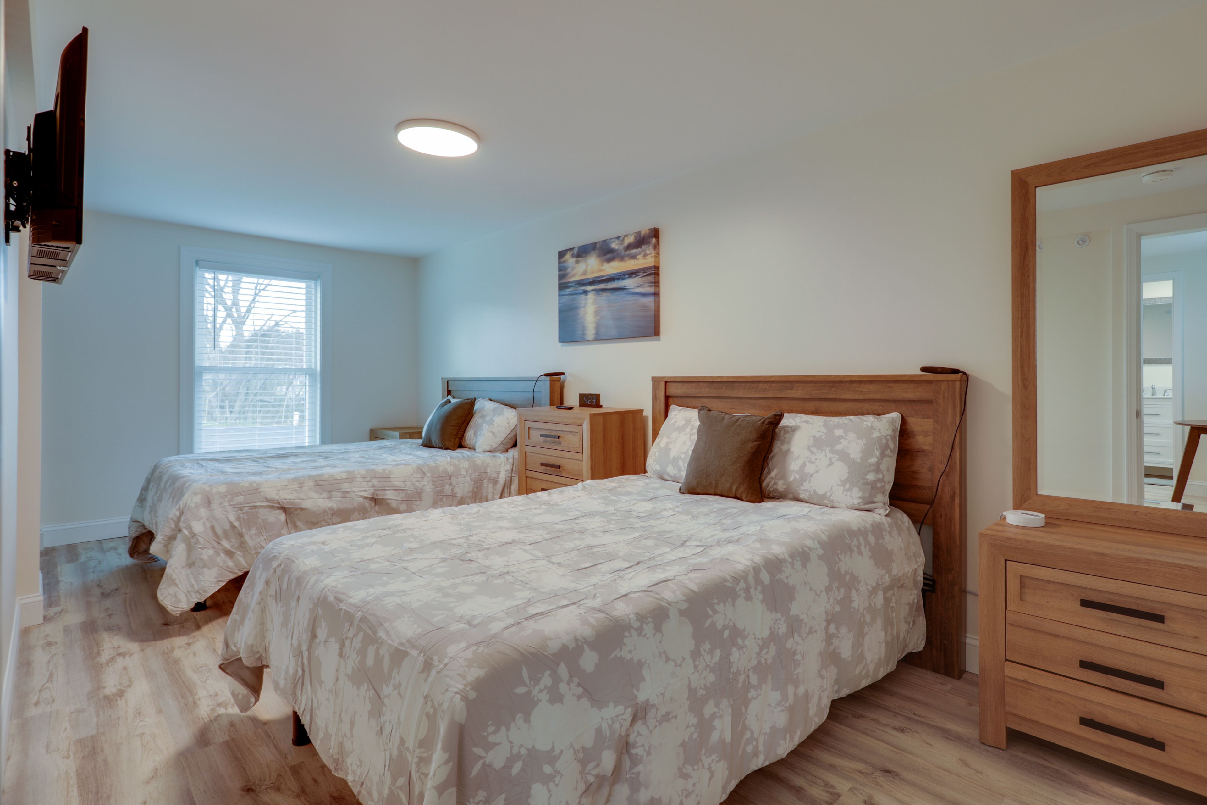 Bedroom | 2 Full Beds | Smart TV | Linens Provided