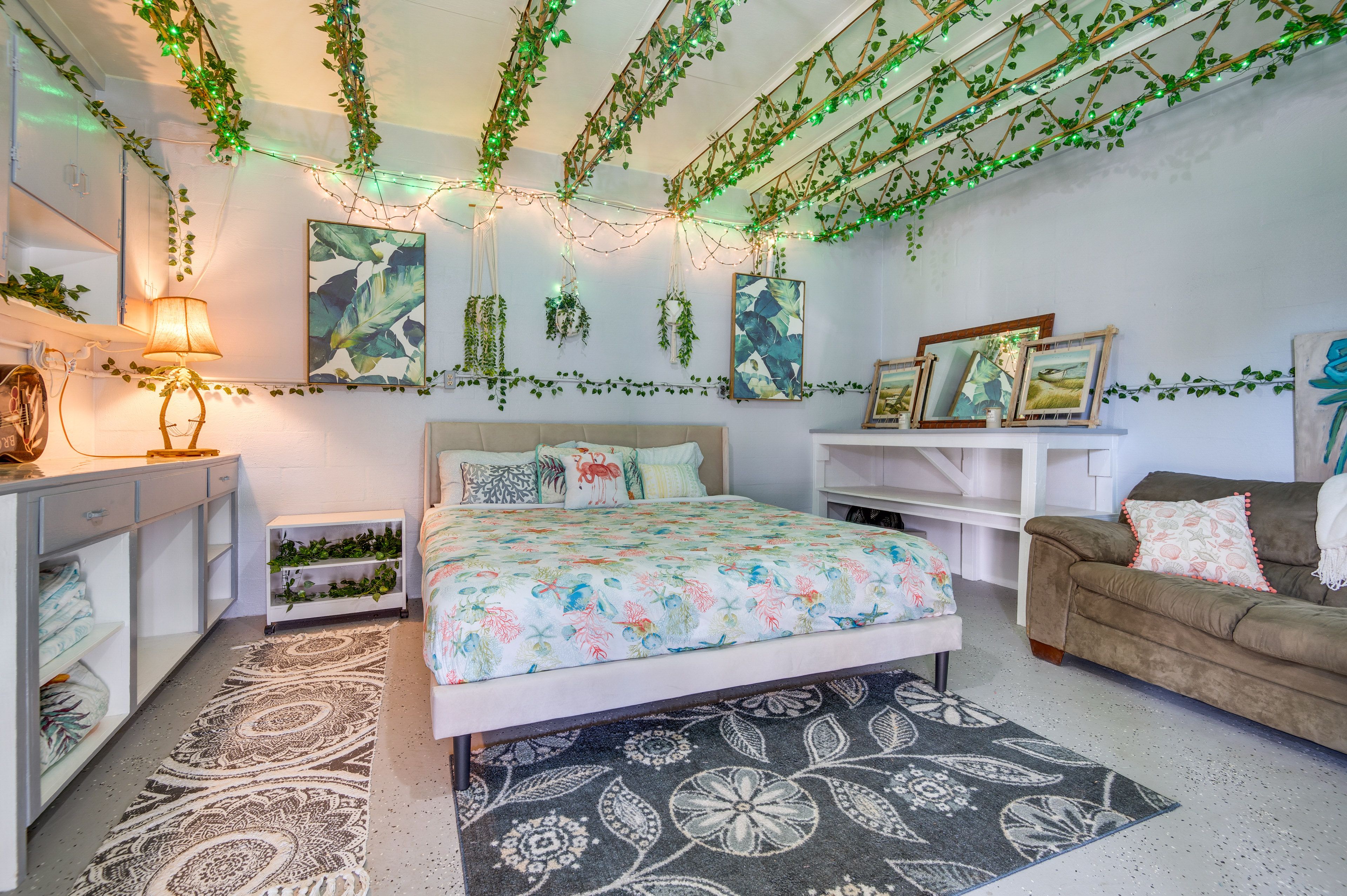 Bedroom 1 (Detached Suite) | King Bed | Queen Sleeper Sofa | Smart TV